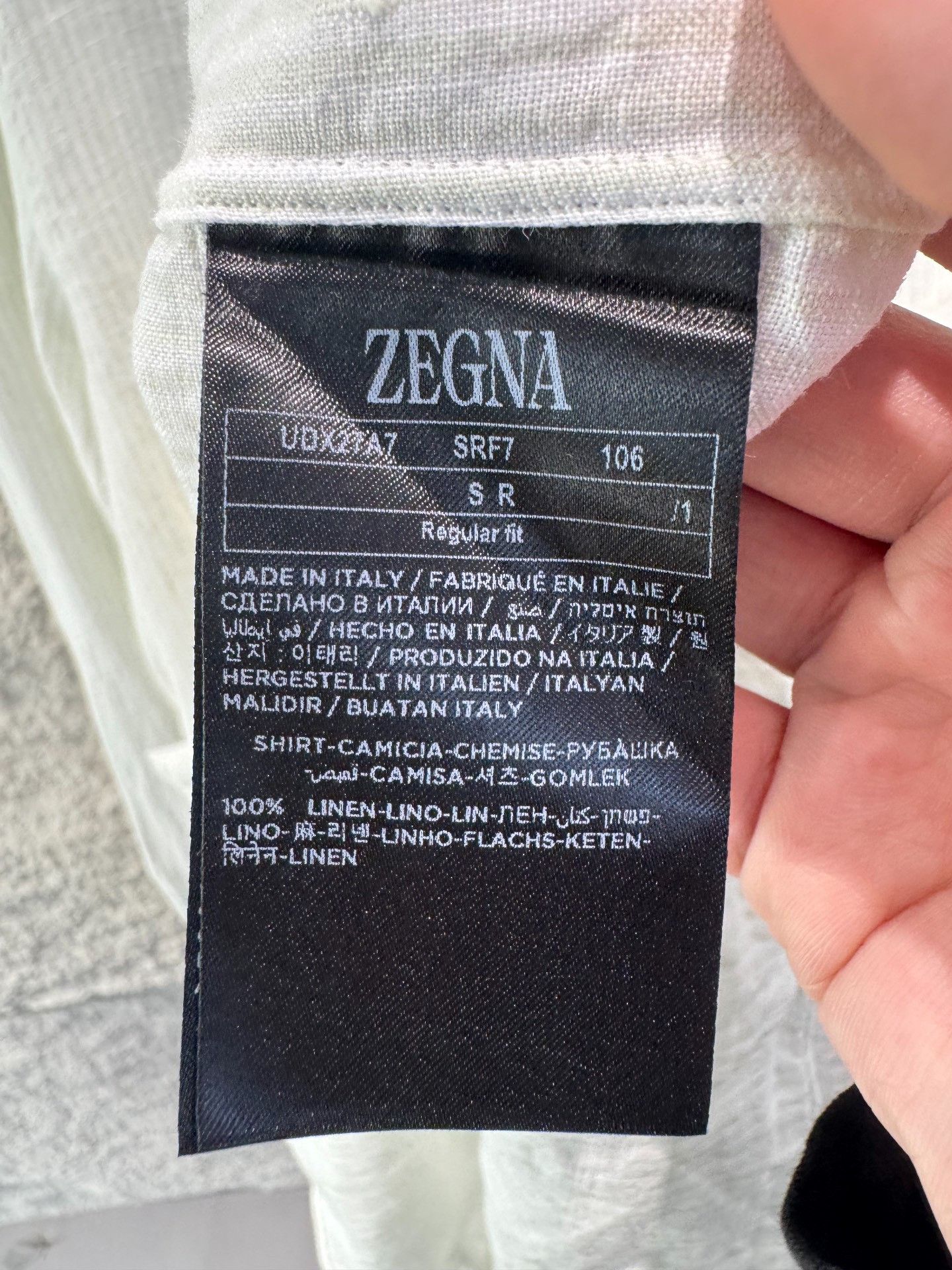 Z Zegna Zegna Oasi Lino Linen Button Up Shirt Size S Size US S / EU 44-46 / 1 - 5 Thumbnail