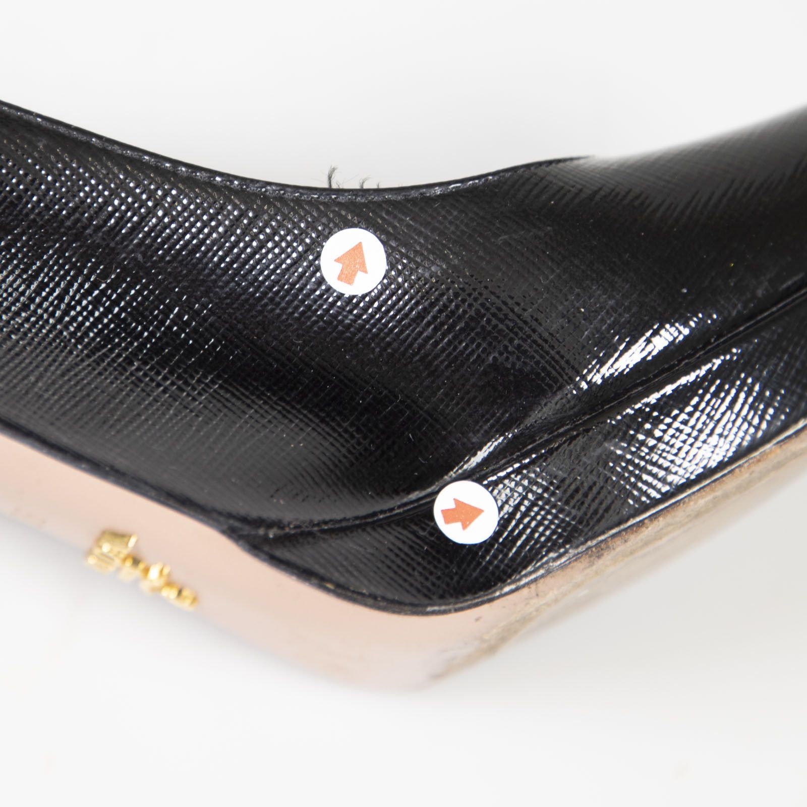 Prada Black Saffiano Leather Pumps Size US 6 / IT 36 - 8 Thumbnail