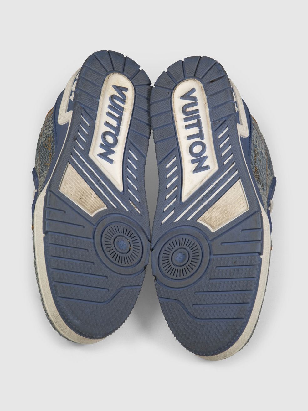 Louis Vuitton Blue Denim LV Trainer Sneakers Size US 10 / IT 40 - 4 Thumbnail