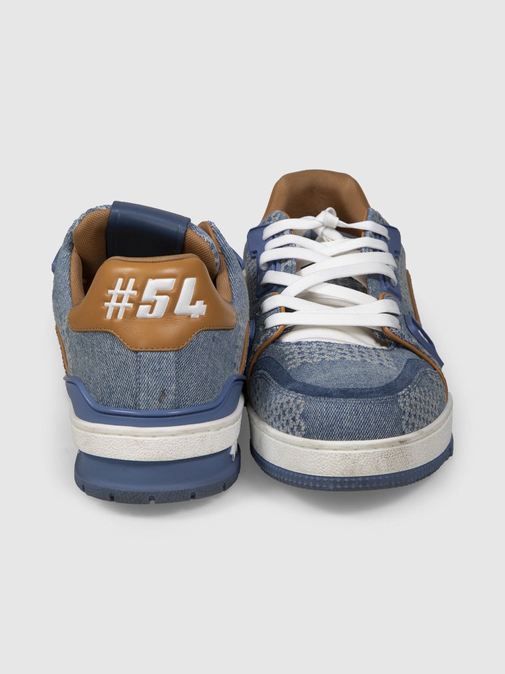 Louis Vuitton Blue Denim LV Trainer Sneakers Size US 10 / IT 40 - 3 Thumbnail