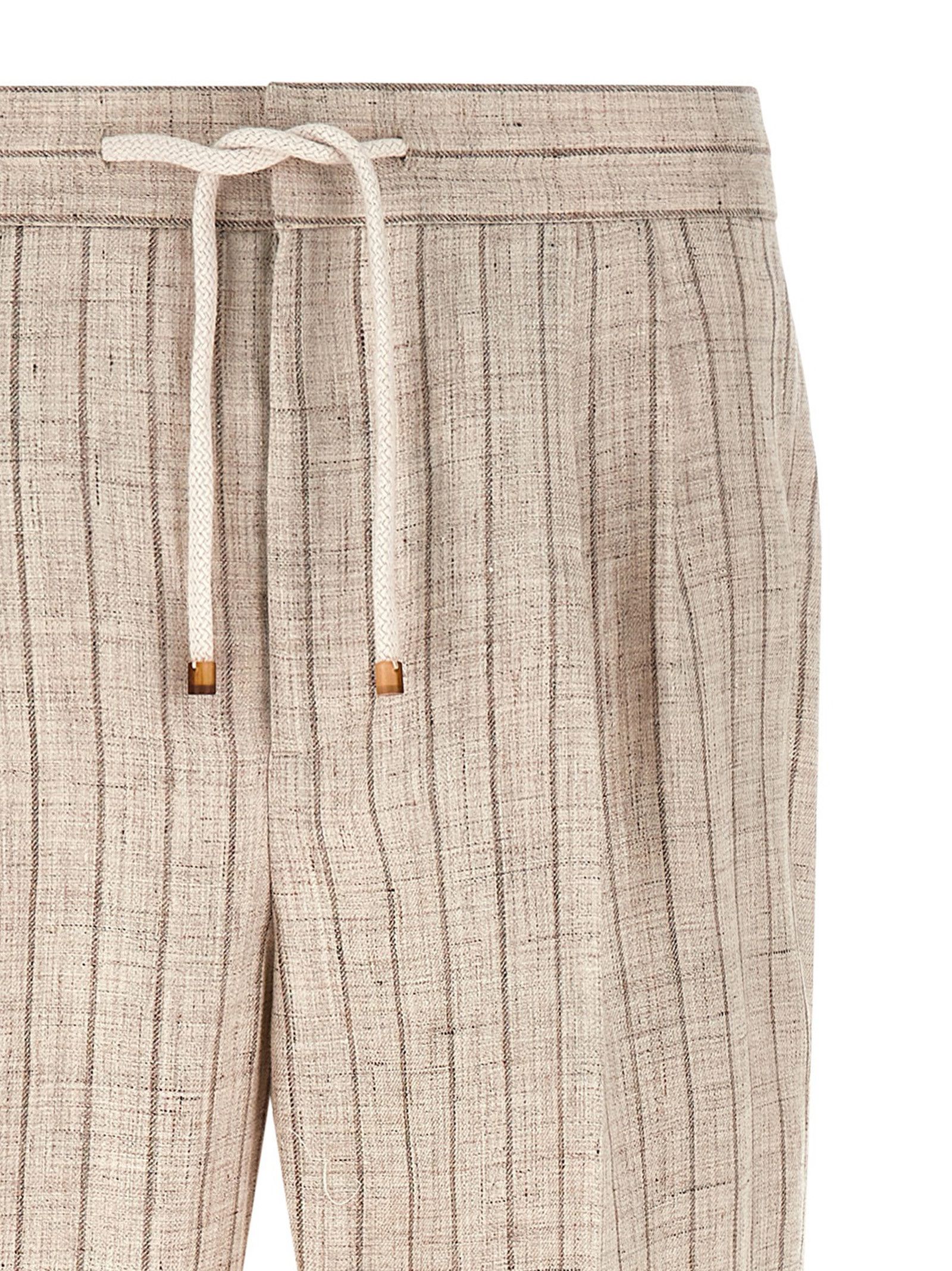 Brunello Cucinelli Striped Linen Trousers Size US 34 / EU 50 - 3 Thumbnail
