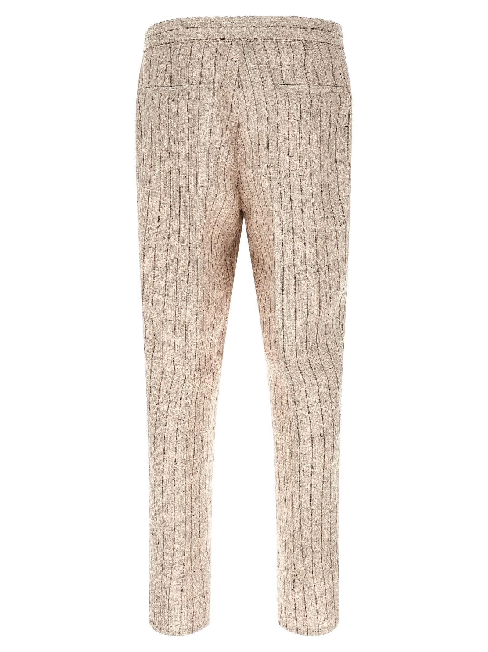 Brunello Cucinelli Striped Linen Trousers Size US 34 / EU 50 - 2 Thumbnail