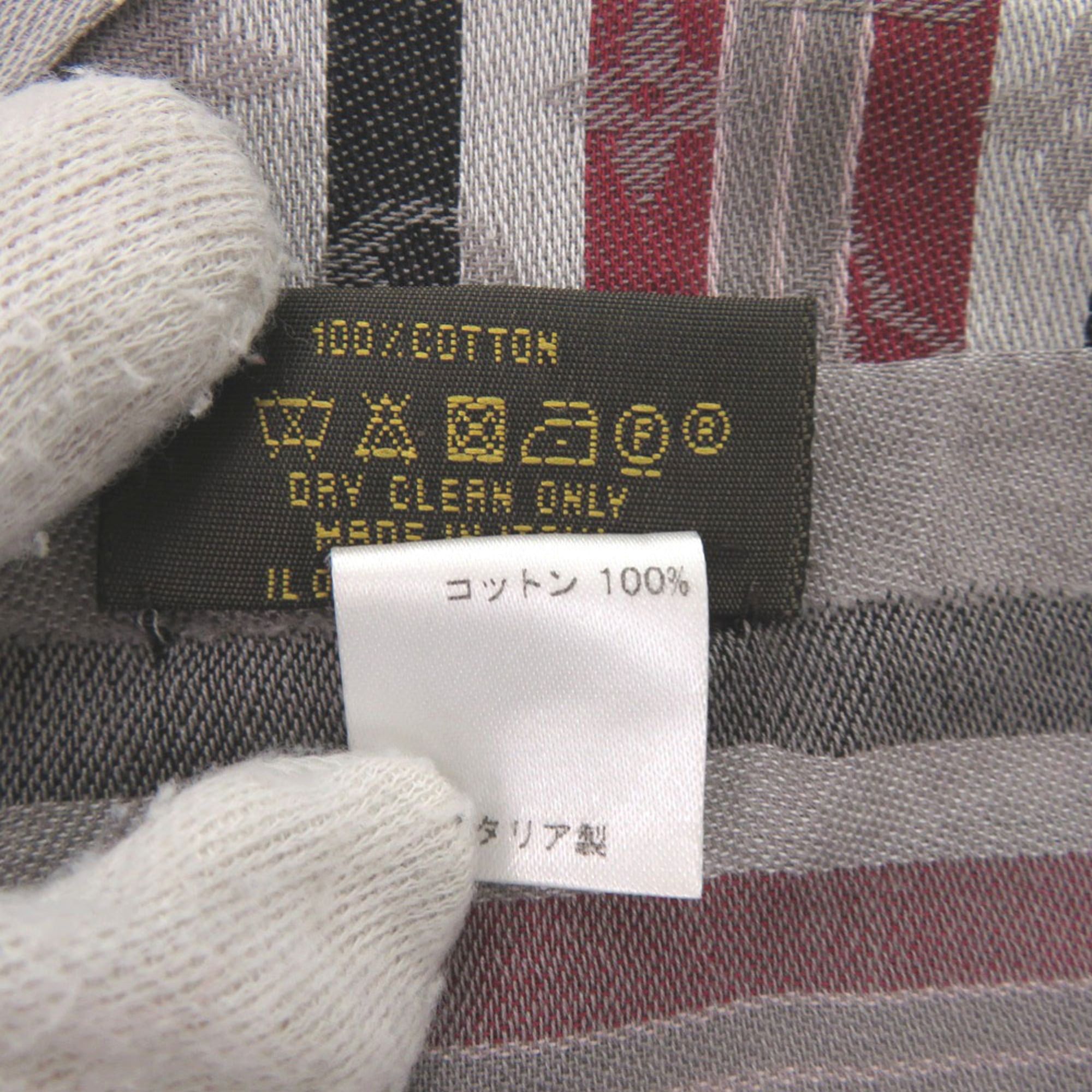 Louis Vuitton Excellent condition Louis Vuitton Etol Madras check monogram stole M75581 Cotton Gray Black Red Scarf Muffler LV 0793 LOUIS VUITTON Size ONE SIZE - 7 Thumbnail