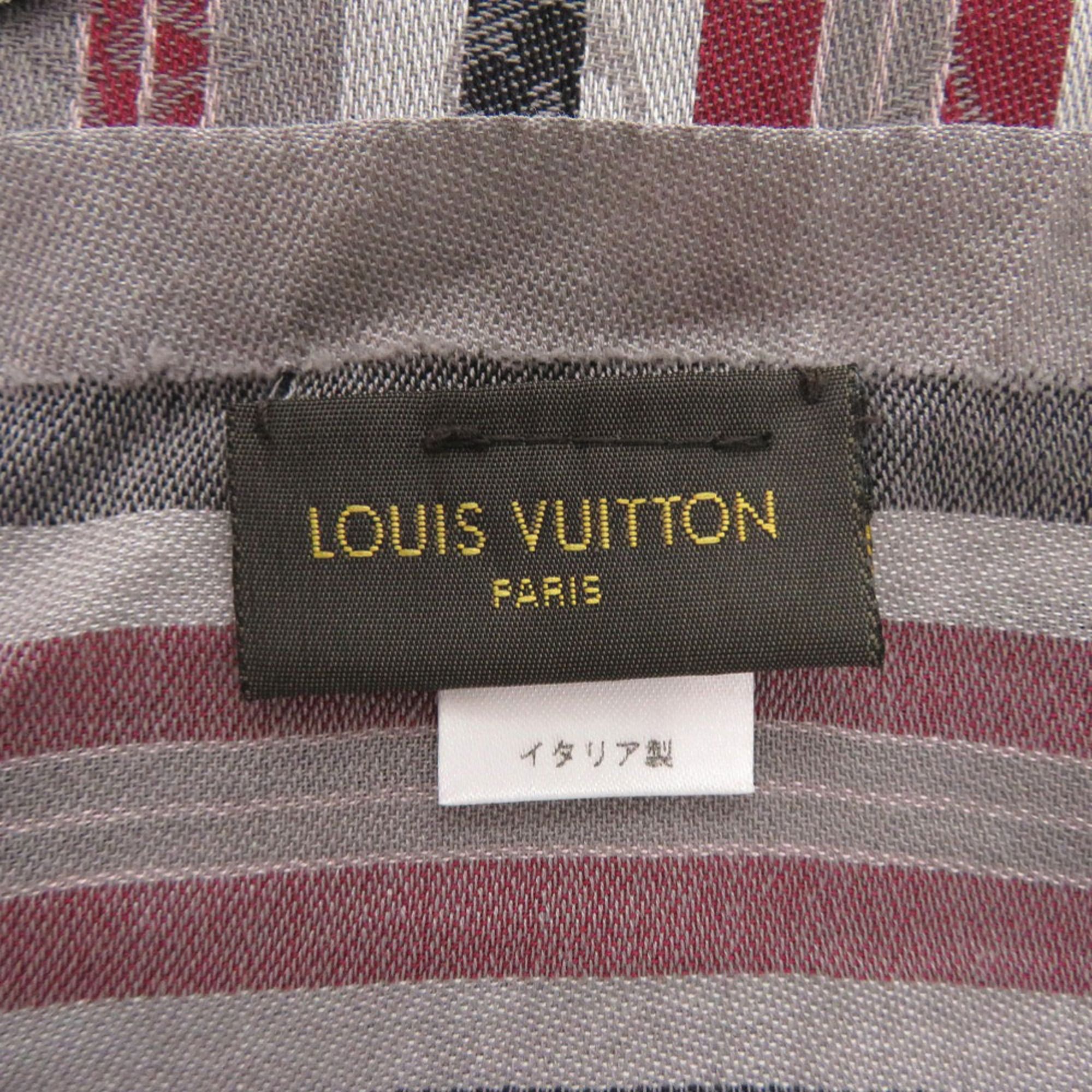 Louis Vuitton Excellent condition Louis Vuitton Etol Madras check monogram stole M75581 Cotton Gray Black Red Scarf Muffler LV 0793 LOUIS VUITTON Size ONE SIZE - 6 Thumbnail