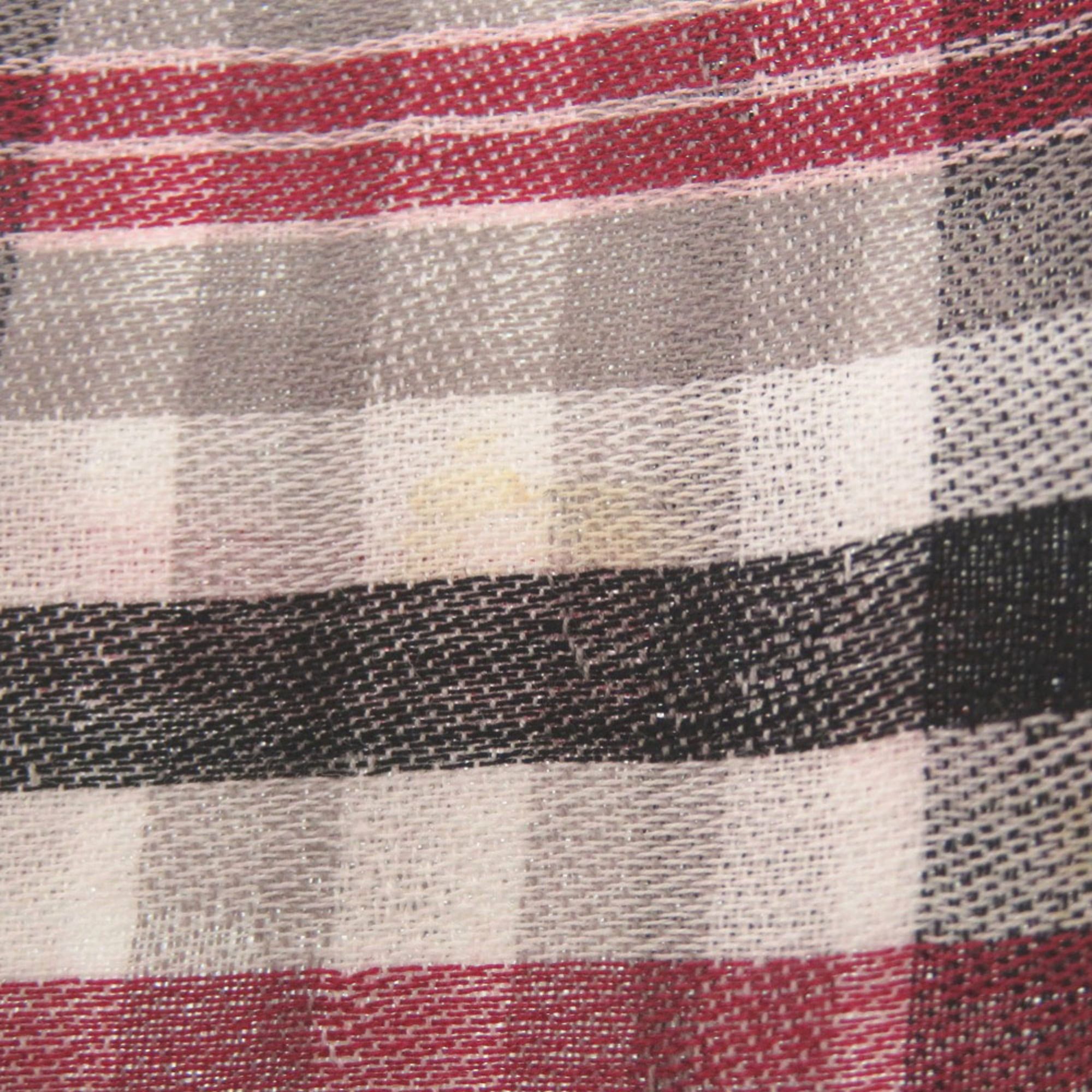 Louis Vuitton Excellent condition Louis Vuitton Etol Madras check monogram stole M75581 Cotton Gray Black Red Scarf Muffler LV 0793 LOUIS VUITTON Size ONE SIZE - 4 Thumbnail