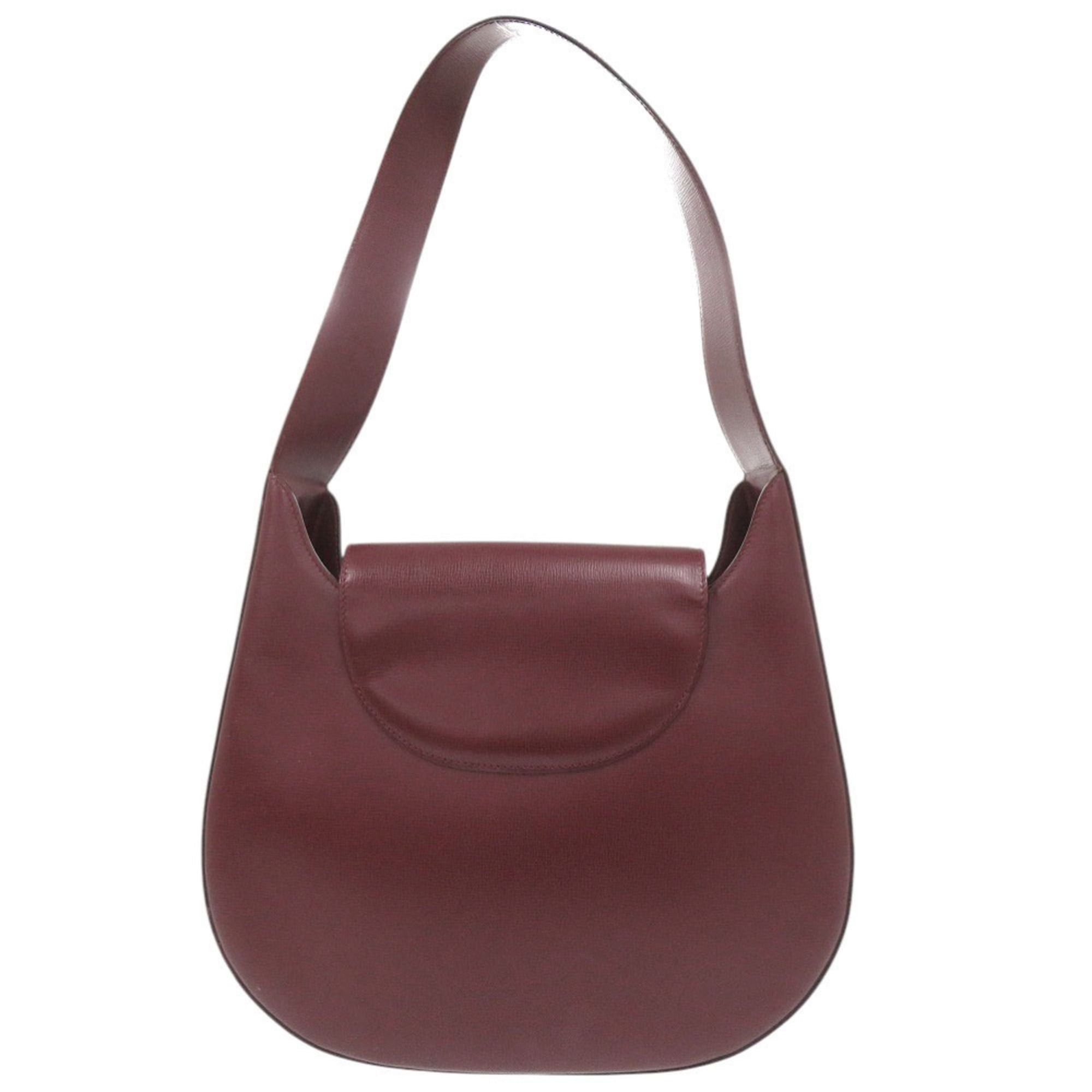 Cartier Excellent condition Cartier Must Line leather burgundy one-shoulder bag 0673CARTIER Size ONE SIZE - 2 Thumbnail