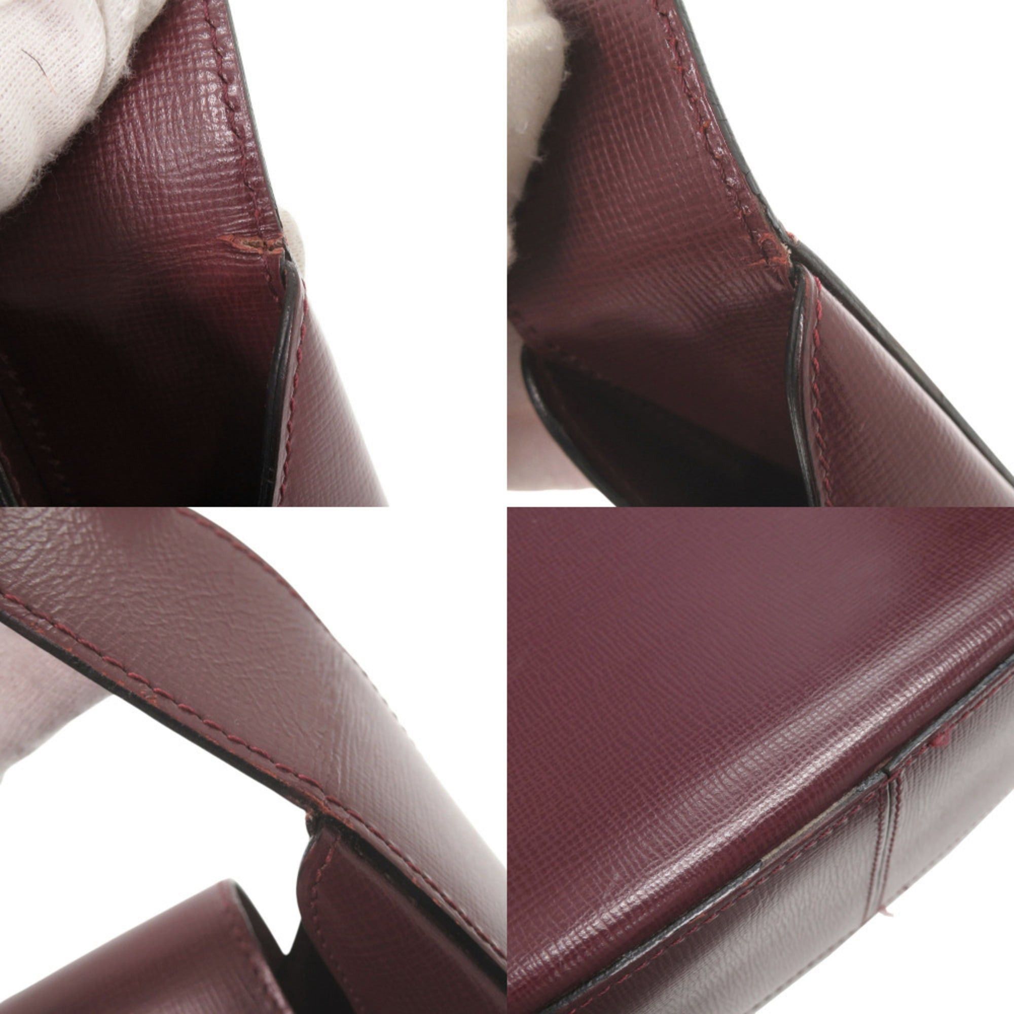 Cartier Excellent condition Cartier Must Line leather burgundy one-shoulder bag 0673CARTIER Size ONE SIZE - 6 Thumbnail