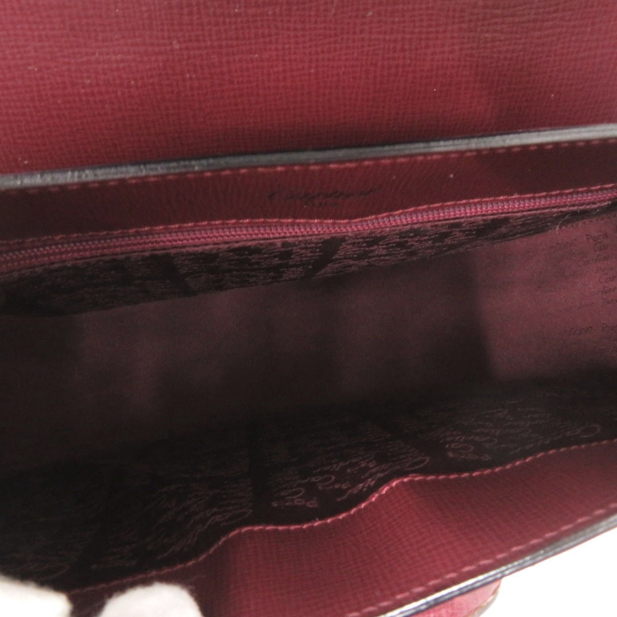 Cartier Excellent condition Cartier Must Line leather burgundy one-shoulder bag 0673CARTIER Size ONE SIZE - 4 Thumbnail