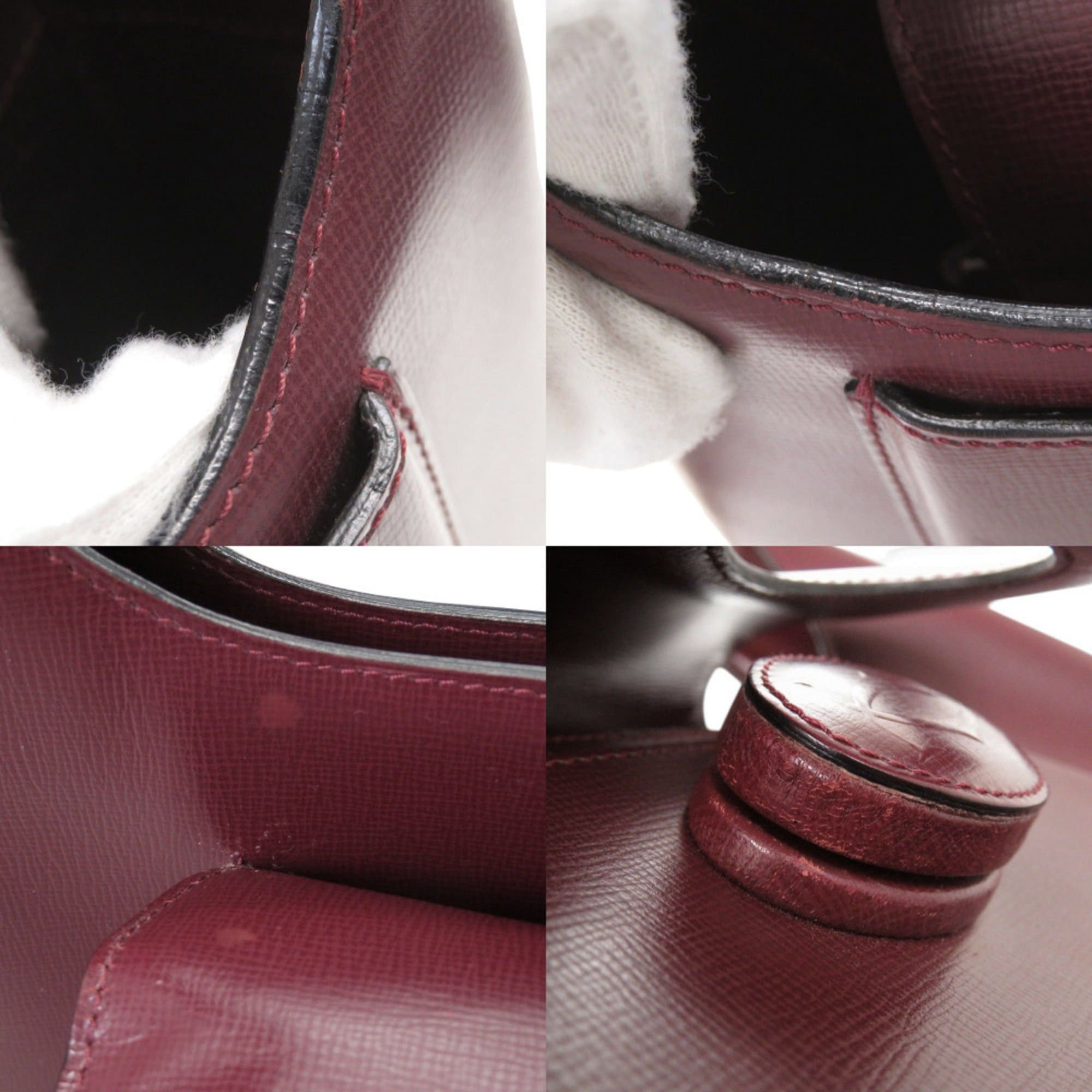 Cartier Excellent condition Cartier Must Line leather burgundy one-shoulder bag 0673CARTIER Size ONE SIZE - 10 Thumbnail