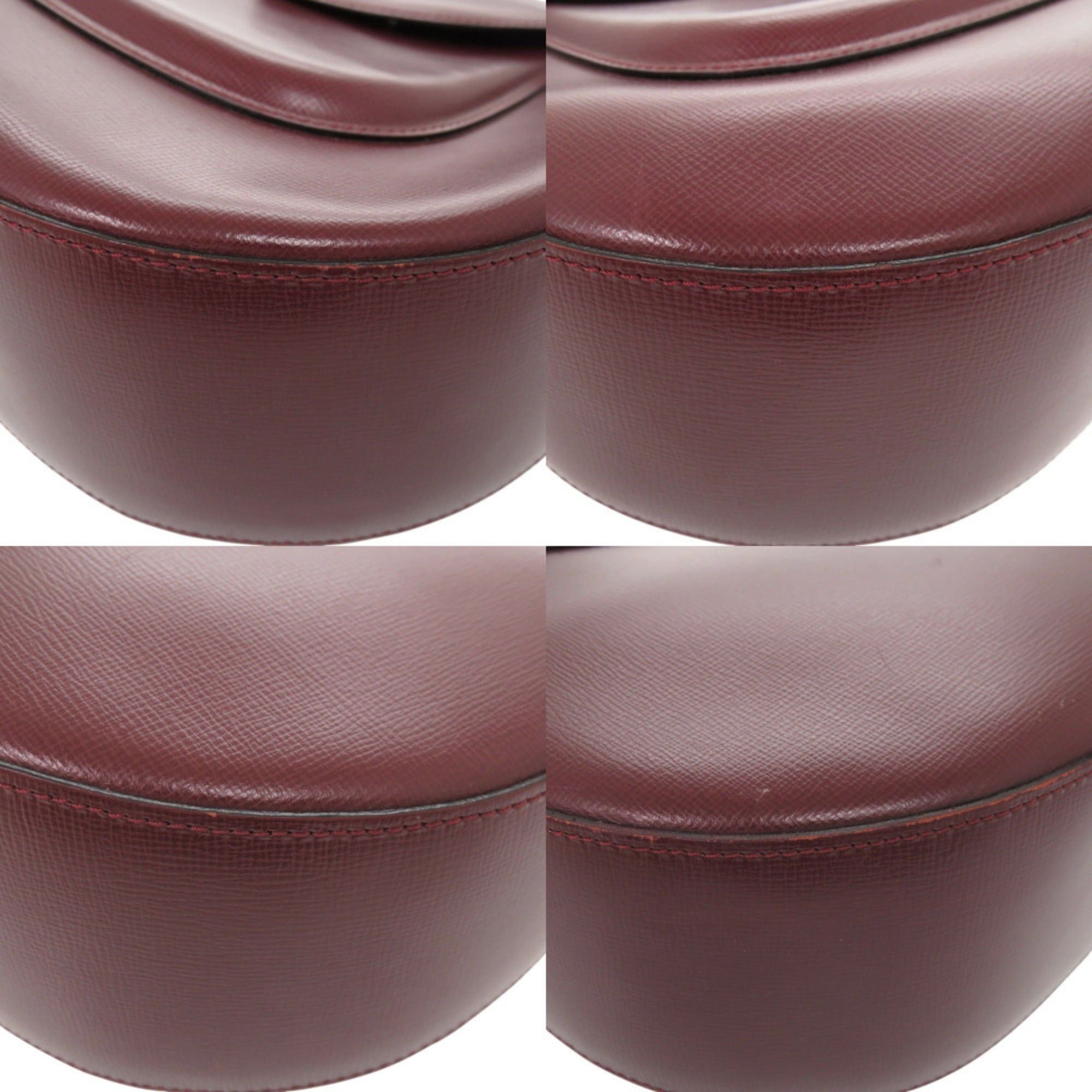 Cartier Excellent condition Cartier Must Line leather burgundy one-shoulder bag 0673CARTIER Size ONE SIZE - 3 Thumbnail