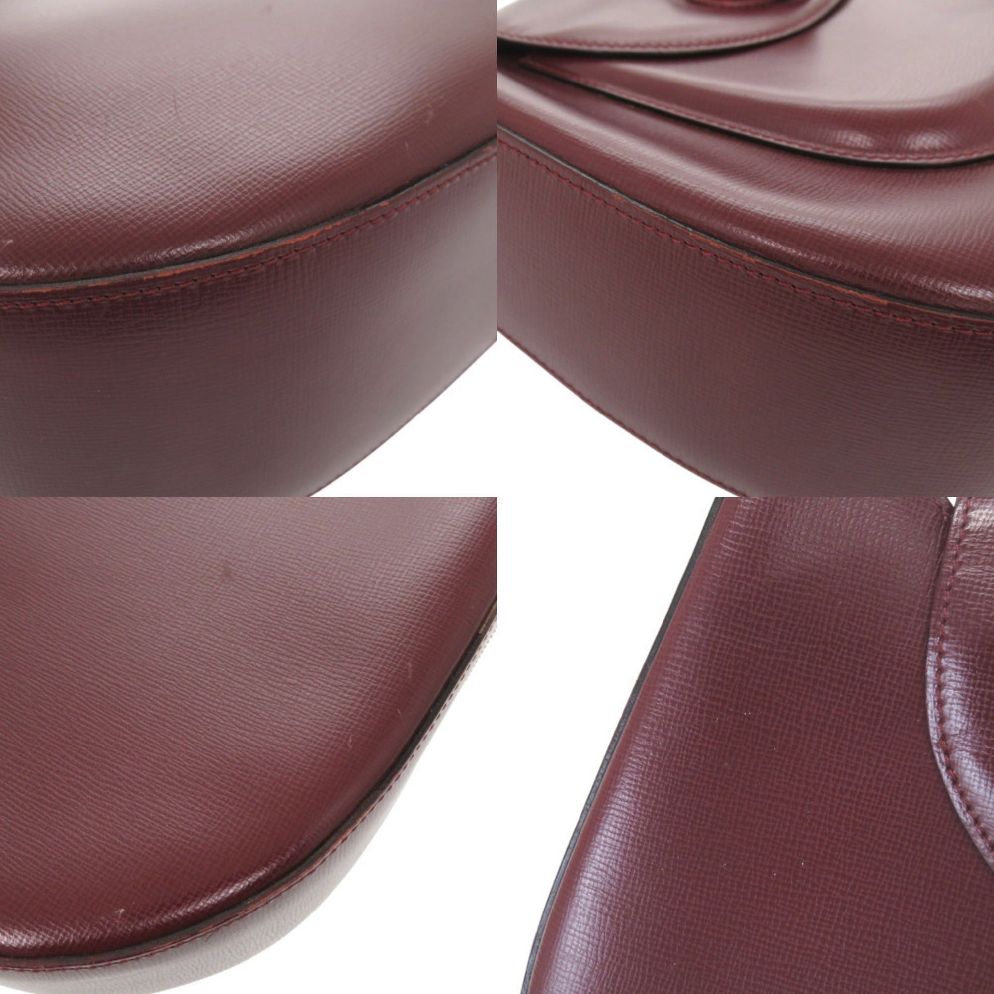 Cartier Excellent condition Cartier Must Line leather burgundy one-shoulder bag 0673CARTIER Size ONE SIZE - 7 Thumbnail