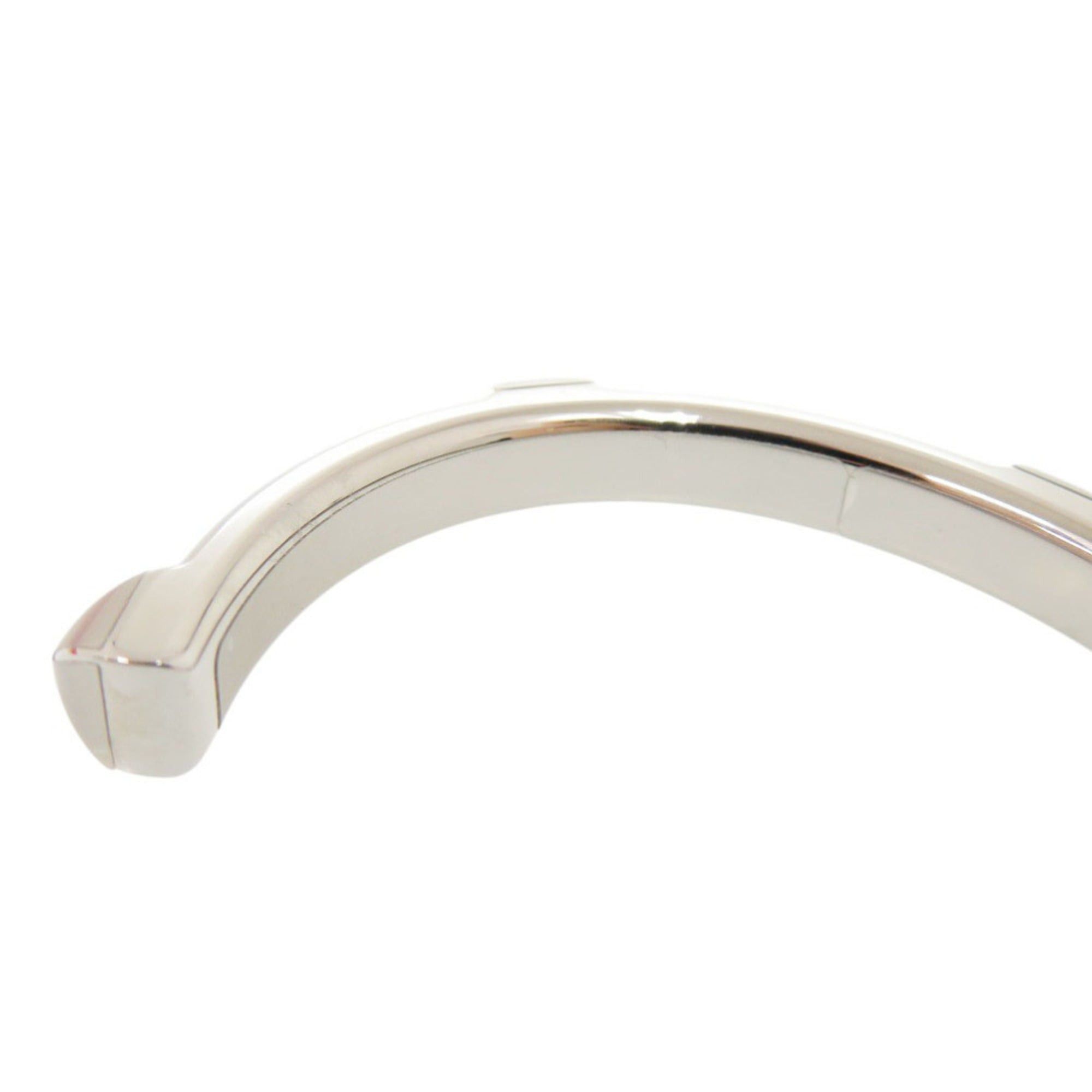 Hermes Unused Hermes Athena H500373 Metal Chevre Sham Kila Argent Silver Hardware Bracelet Bangle 0475HERMES Size ONE SIZE - 5 Thumbnail