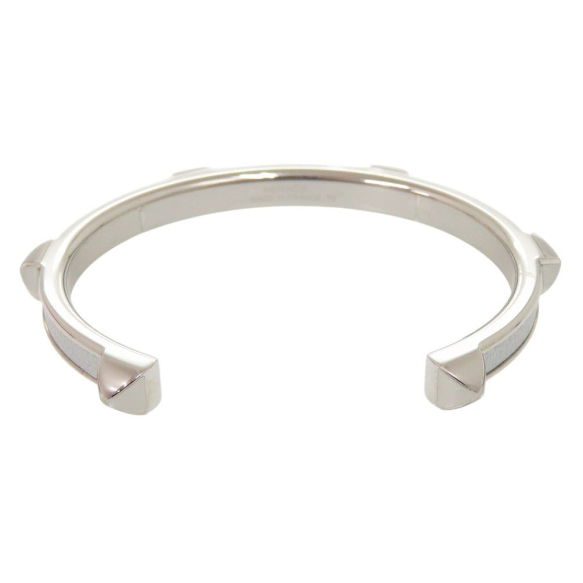 Hermes Unused Hermes Athena H500373 Metal Chevre Sham Kila Argent Silver Hardware Bracelet Bangle 0475HERMES Size ONE SIZE - 3 Thumbnail