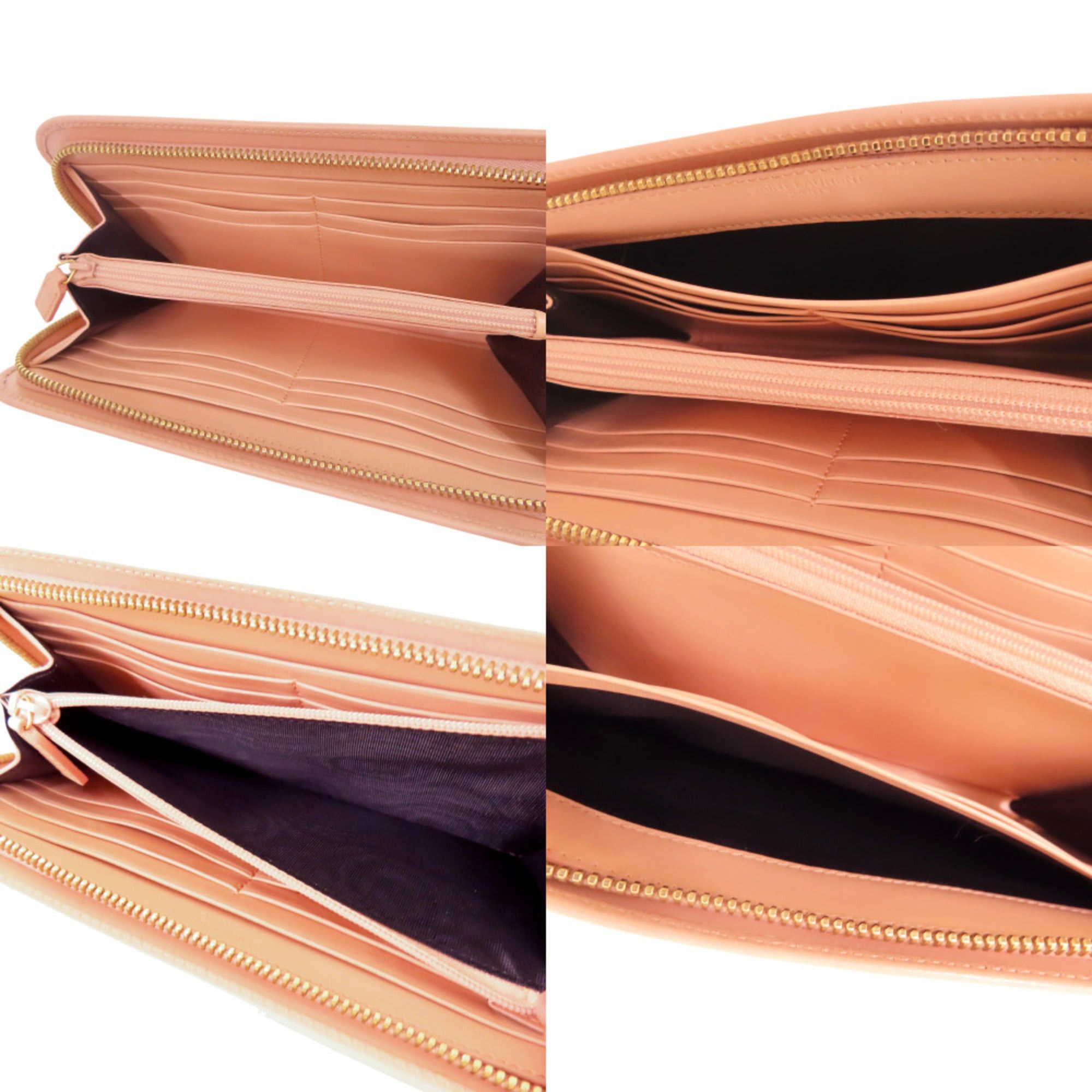 Yves Saint Laurent Yves Saint Laurent Excellent condition Saint Laurent Paris round zipper wallet 326599 534563 Calfskin Salmon Pink 1253SAINT LAURENT PARIS Size ONE SIZE - 5 Thumbnail