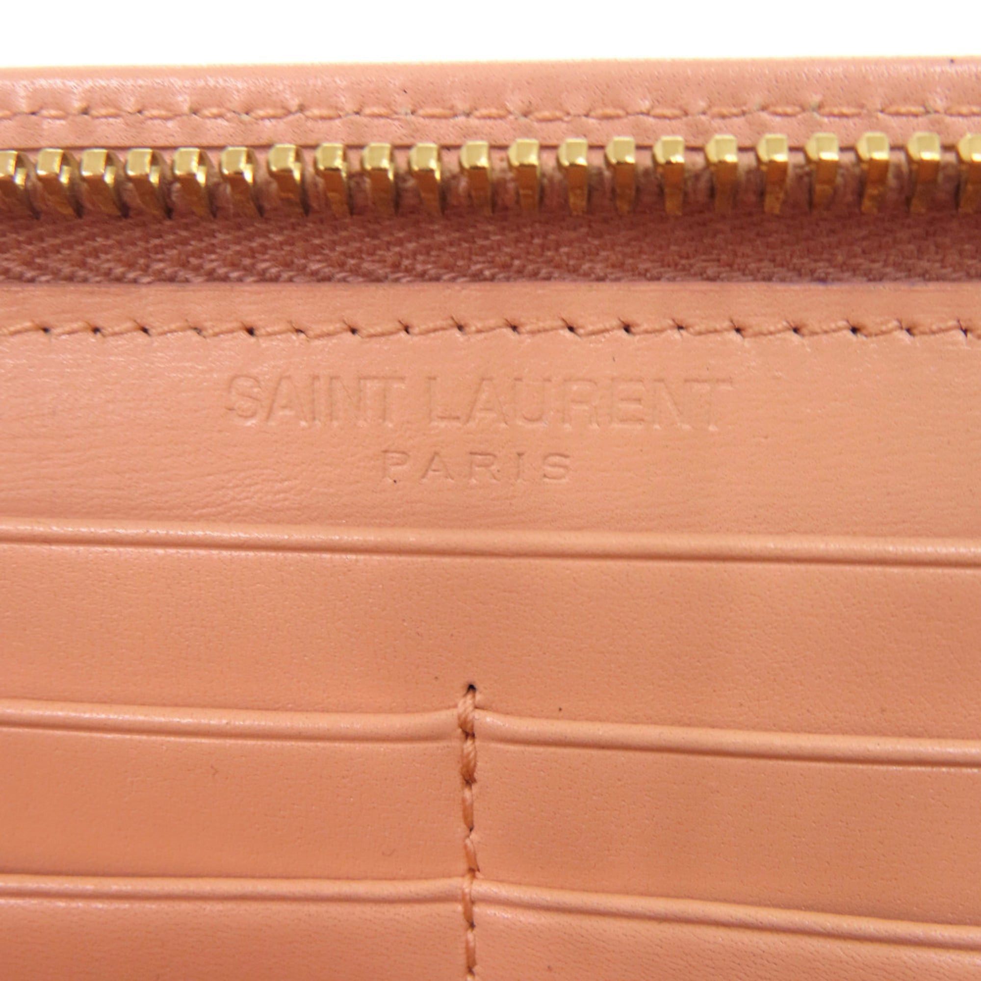 Yves Saint Laurent Yves Saint Laurent Excellent condition Saint Laurent Paris round zipper wallet 326599 534563 Calfskin Salmon Pink 1253SAINT LAURENT PARIS Size ONE SIZE - 6 Thumbnail