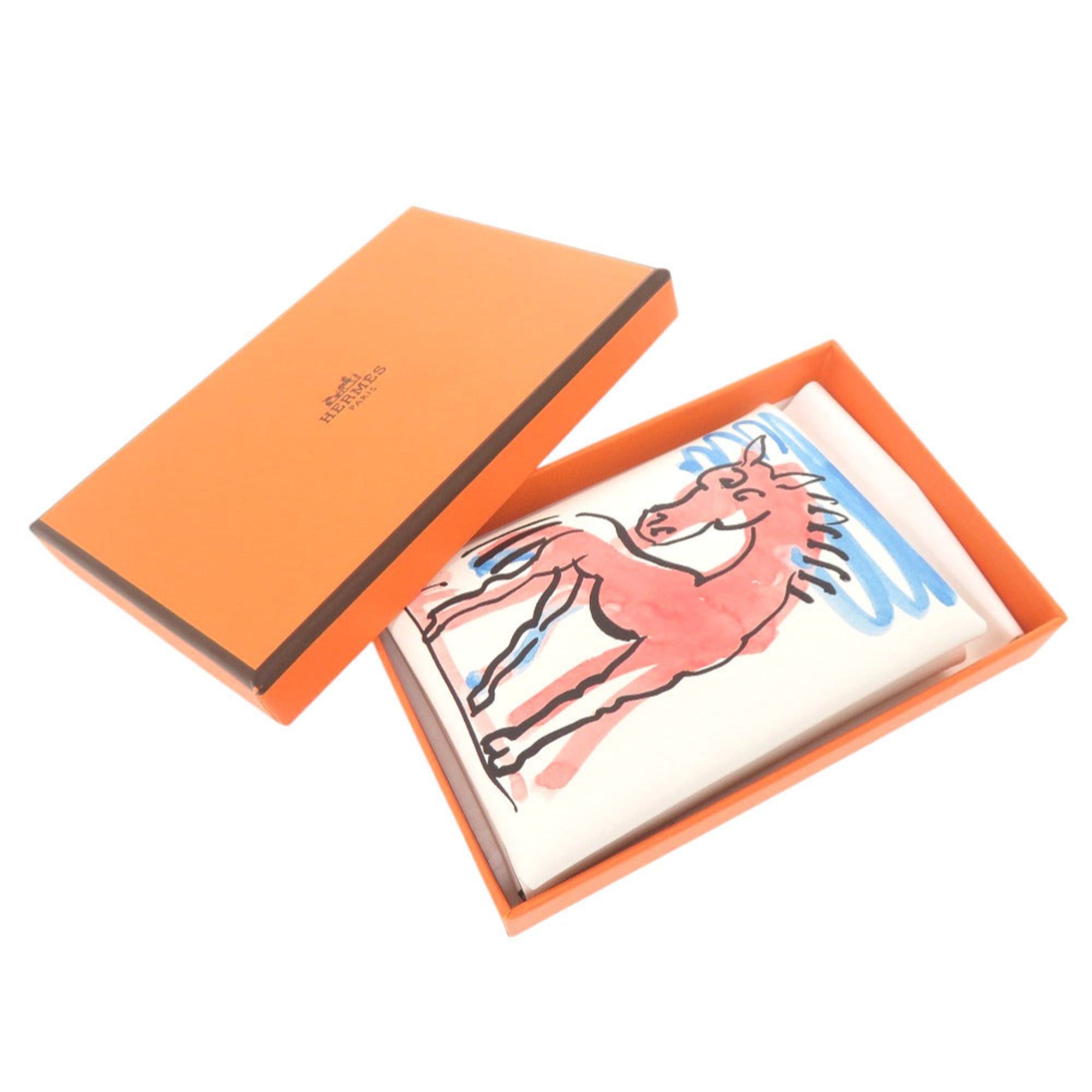 Hermes Unused Hermes Calvi Duo Spring Horse Veau Swift Blanc K stamp (born 2025) Wallet/Coin Case 0566 HERMES Size ONE SIZE - 2 Thumbnail