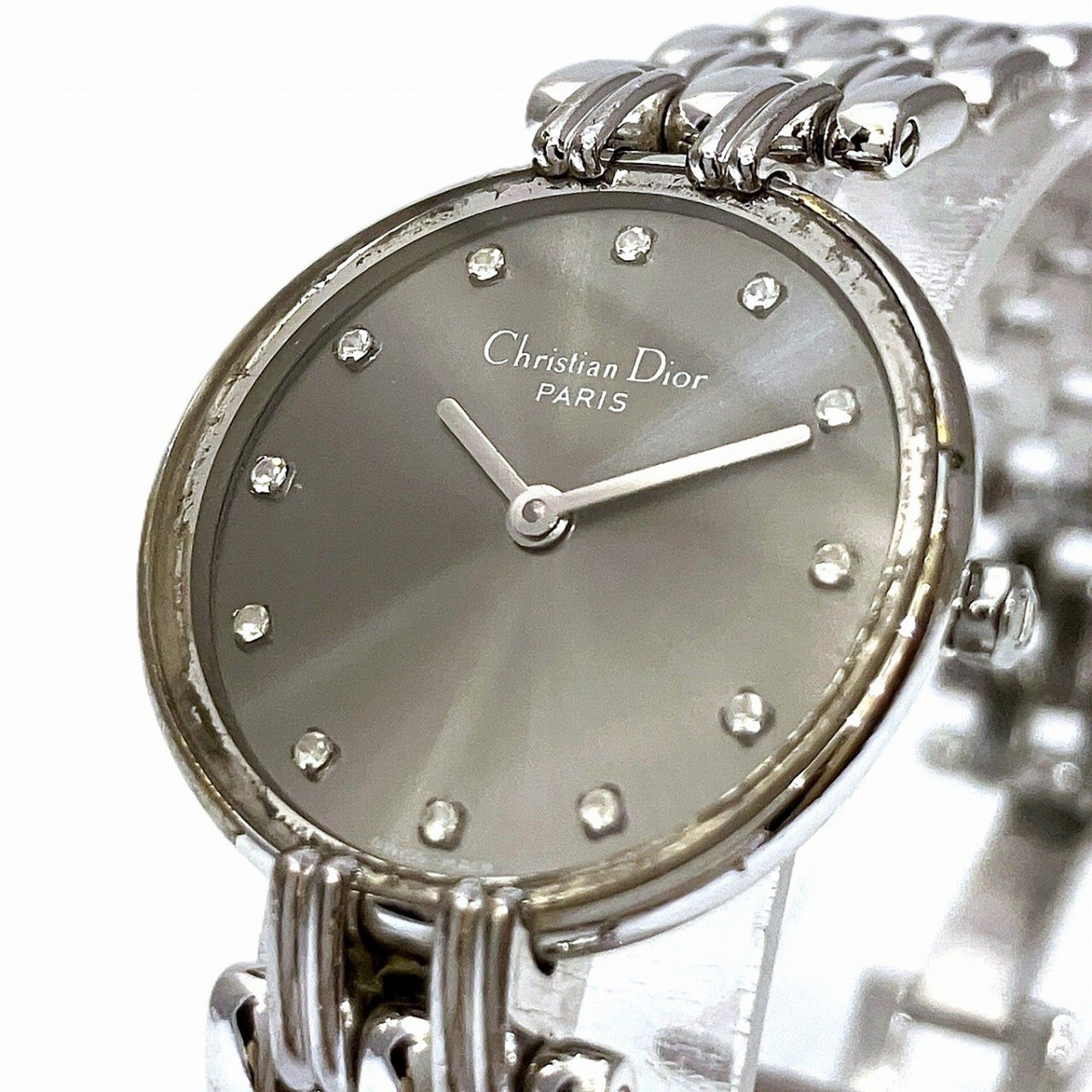 Dior Christian Dior Bacilla watch, total weight 37.8g, stainless steel, quartz movement, gunmetal dial, D44-120 Size ONE SIZE - 4 Thumbnail
