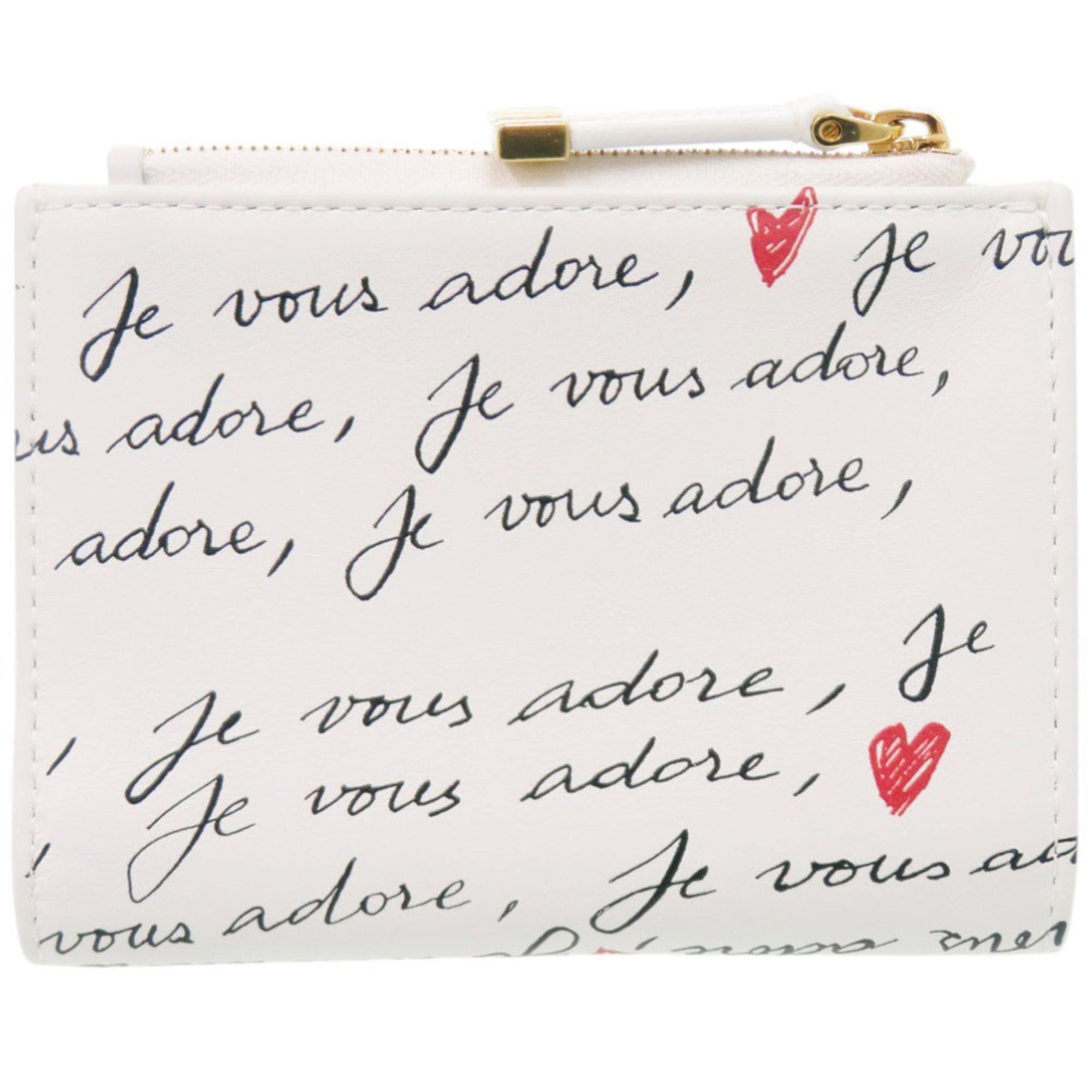 Dior Christian Dior Like New Dior Caro Dahlia Wallet Heart Leather White Bi-fold 1344Dior Size ONE SIZE - 3 Thumbnail