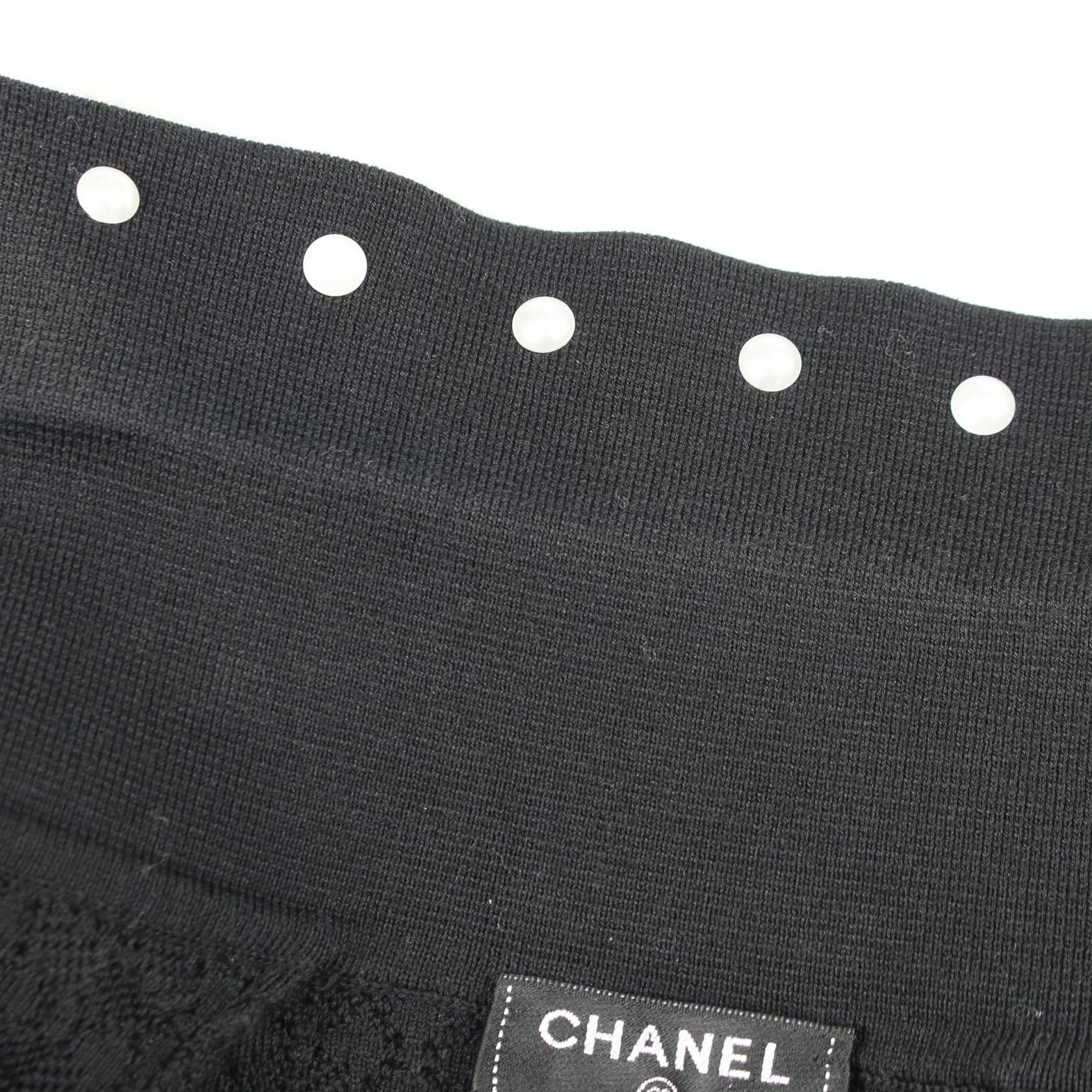 Chanel Chanel Chanel Coco Mark Button Pearl Cotton Nylon Dress Textile Dresses P53686K07000 DUTY FREE for USA Size ONE SIZE - 5 Thumbnail