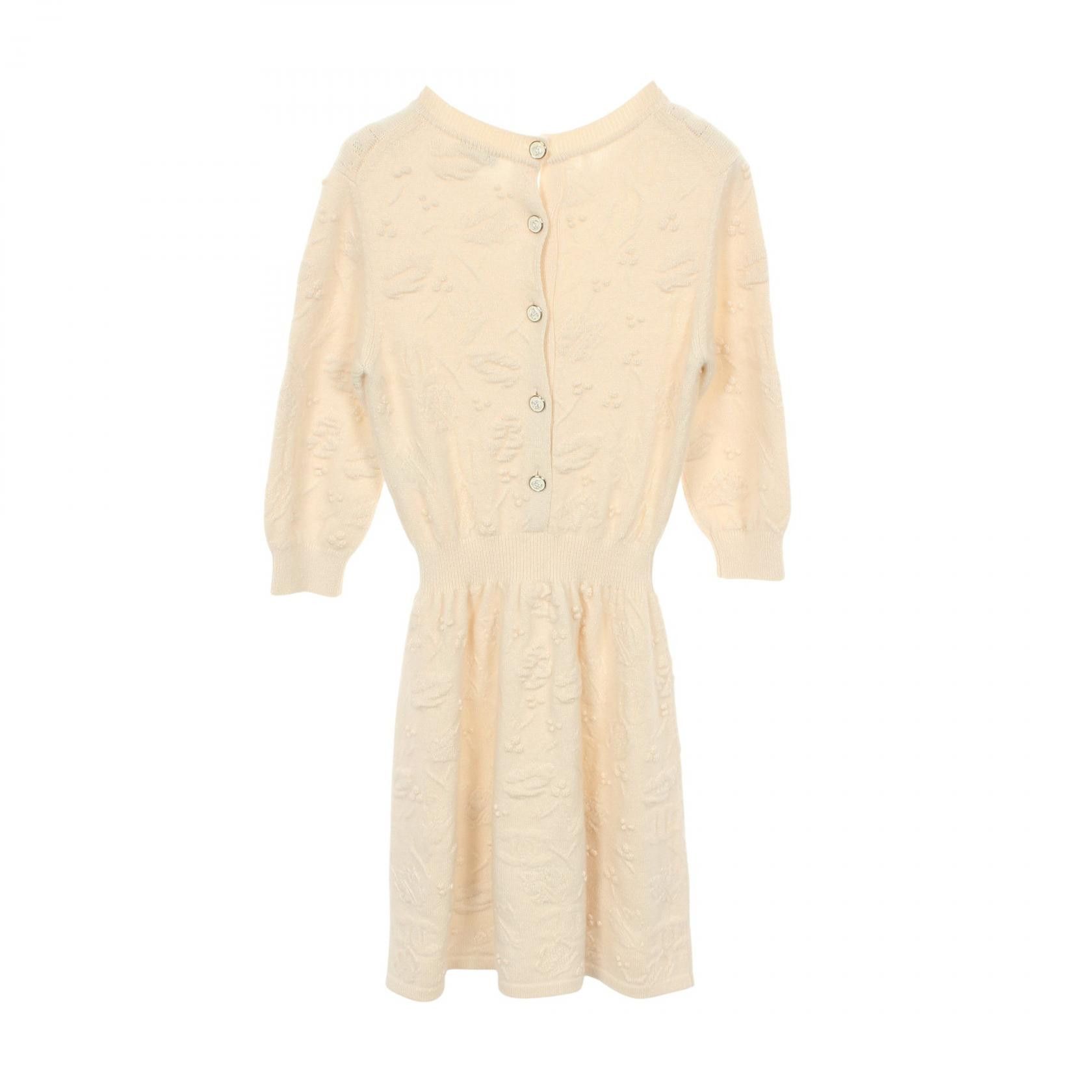 Chanel Chanel Chanel Coco Mark Knit Dress Wool Cashmere Textile Dresses P70970K10170 DUTY FREE for USA Size ONE SIZE - 2 Thumbnail