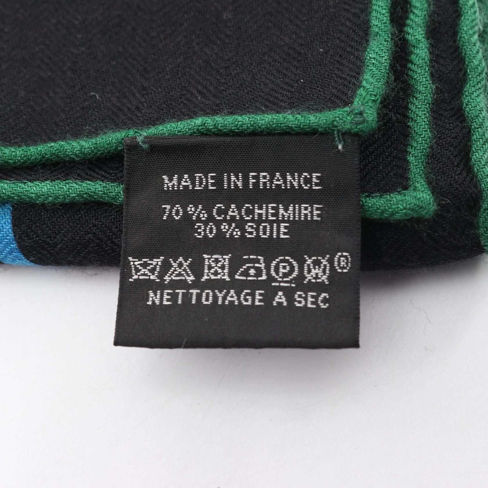 Hermes Hermes Hermes Carre Geant 140 Liste En Chaines Silk Cashmere Scarf Textile Scarf DUTY FREE for USA Size ONE SIZE - 4 Thumbnail