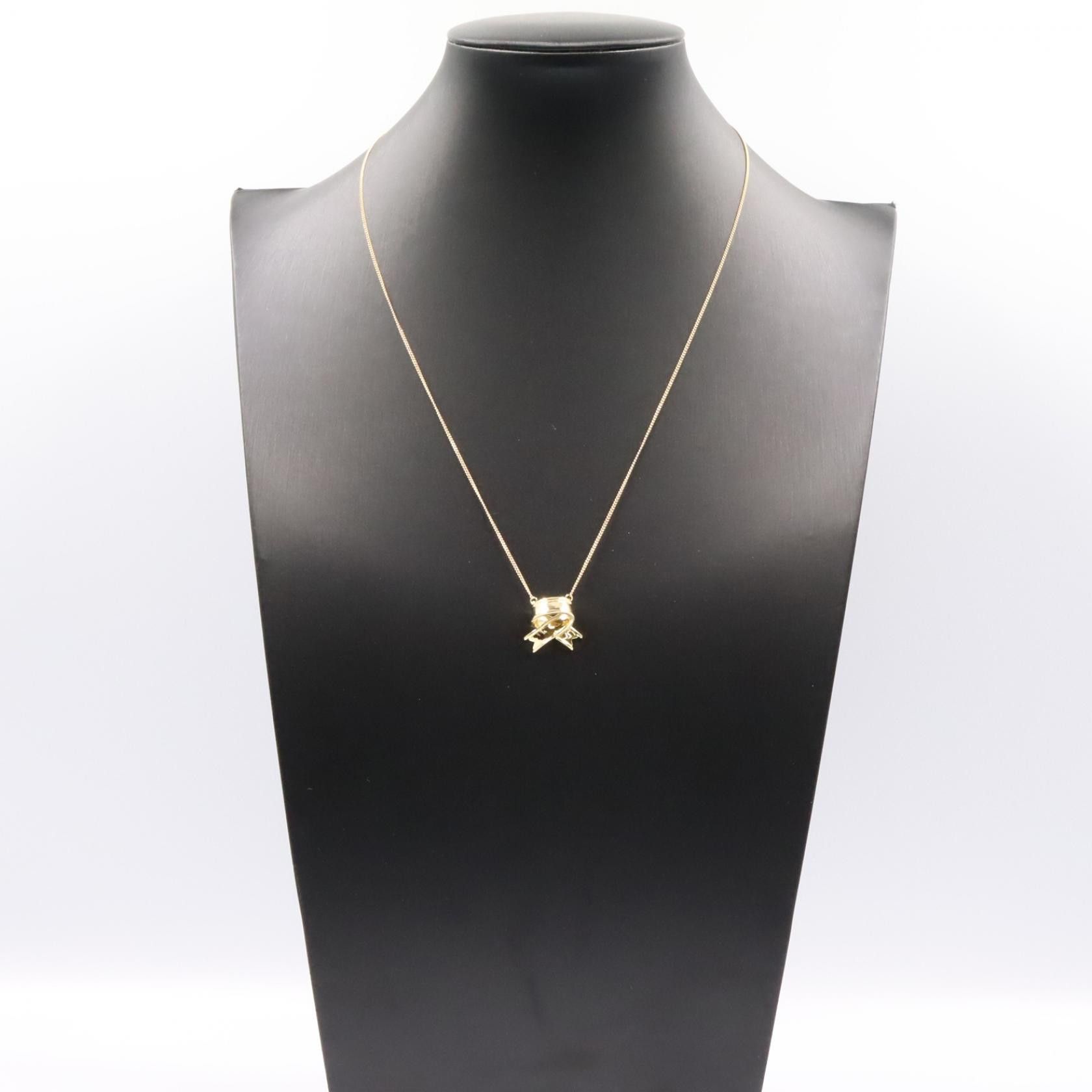 Tiffany & Co. Tiffany & Co. Tiffany＆Co Cross Ribbon Au750 Necklace Precious Metal Necklace DUTY FREE for USA Size ONE SIZE - 6 Thumbnail