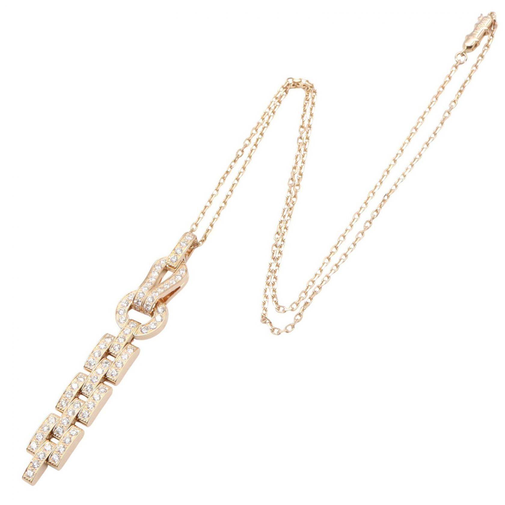 Cartier Cartier Cartier Agrafe Au750 Diamond Necklace Precious Metal Necklace DUTY FREE for USA Size ONE SIZE - 2 Thumbnail
