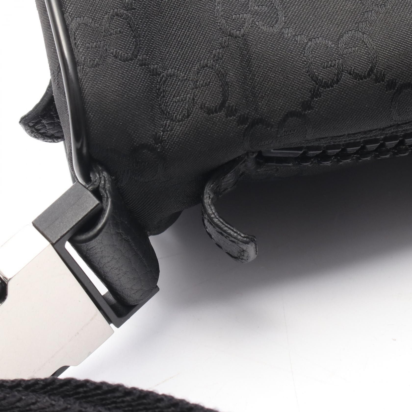 Gucci Gucci Gucci GG Pattern Nylon Leather Waist Bag Textile Belt Bag 449182 DUTY FREE for USA Size ONE SIZE - 6 Thumbnail