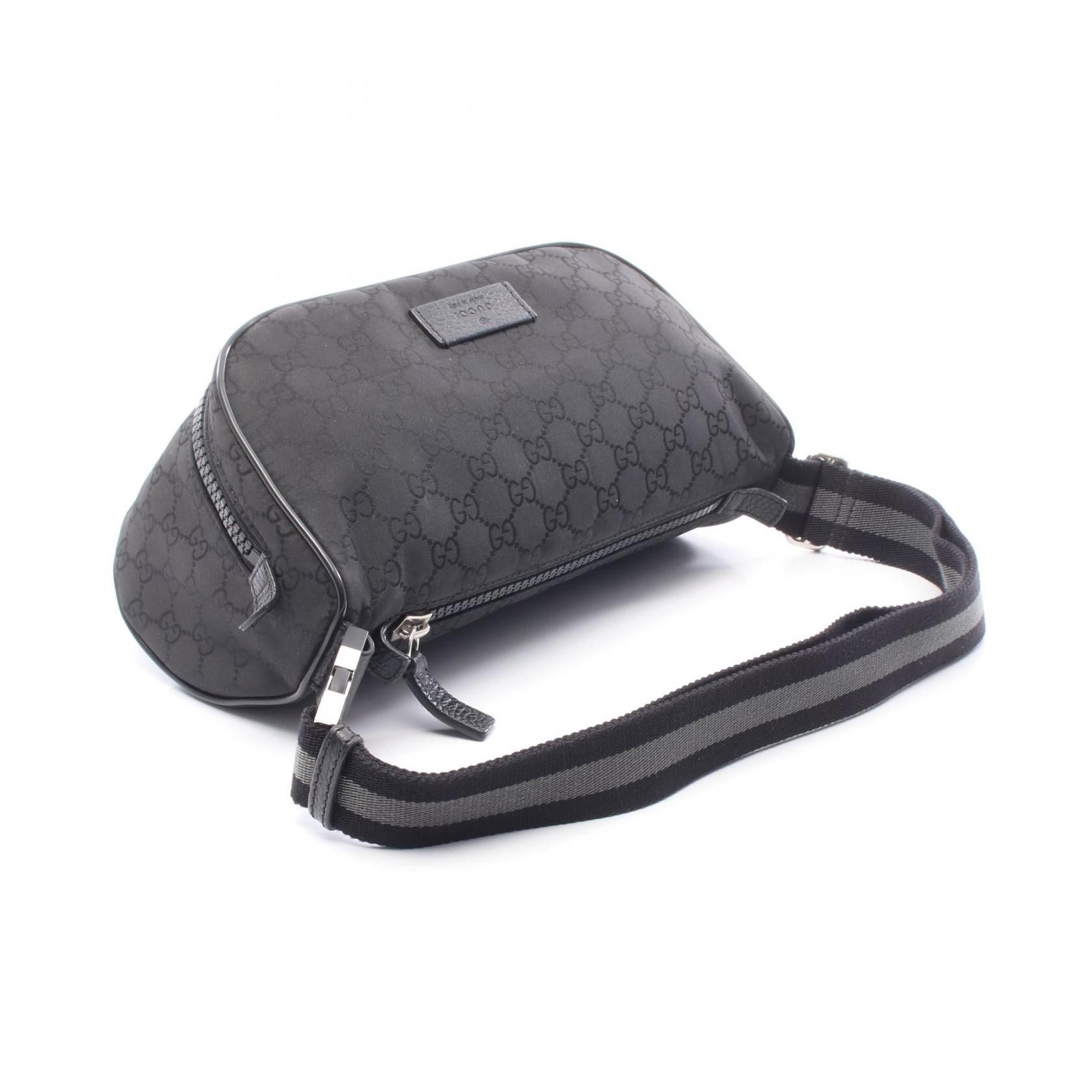 Gucci Gucci Gucci GG Pattern Nylon Leather Waist Bag Textile Belt Bag 449182 DUTY FREE for USA Size ONE SIZE - 2 Thumbnail