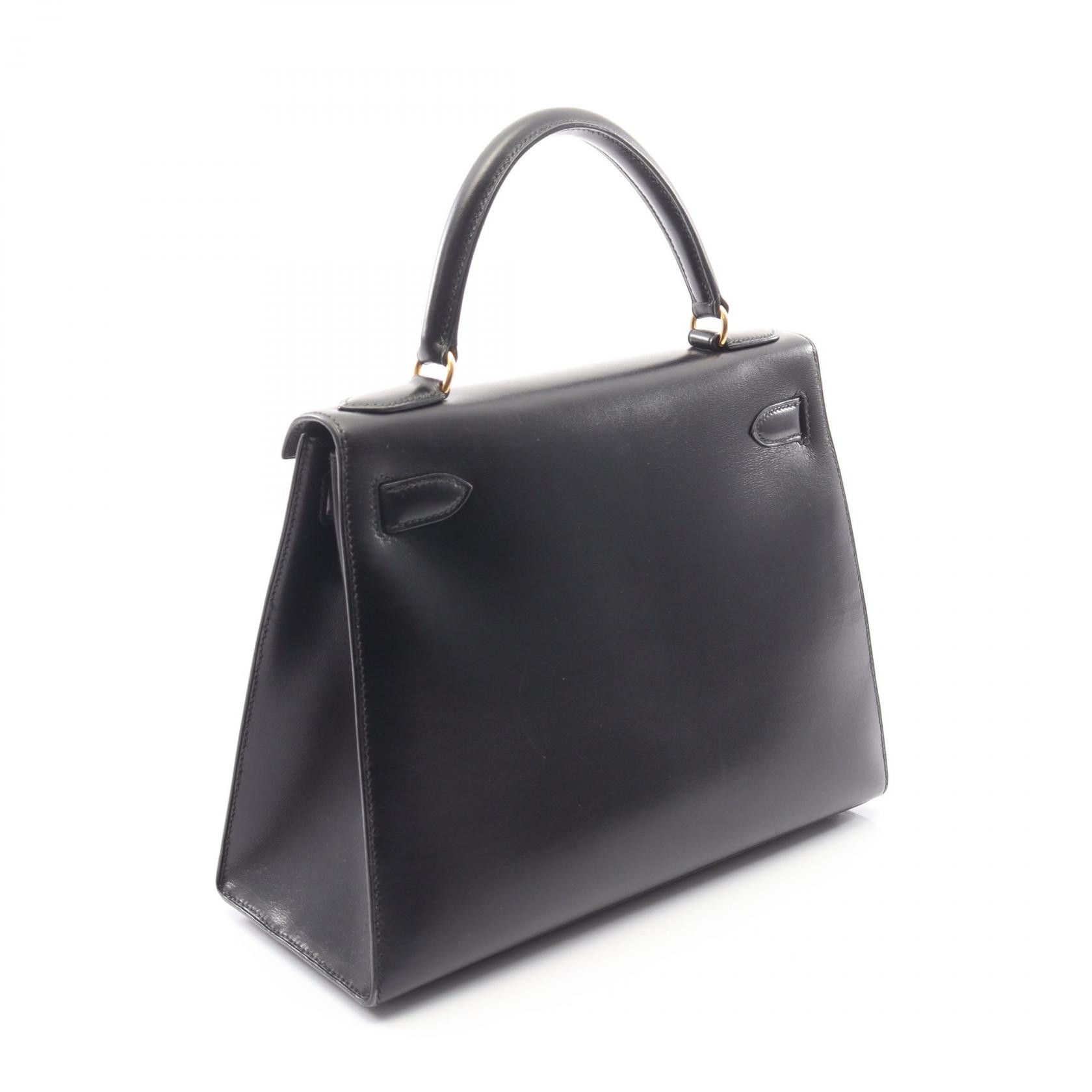 Hermes Hermes Hermes Kelly28 Box Calf Leather Handbag X DUTY FREE for USA Size ONE SIZE - 2 Thumbnail