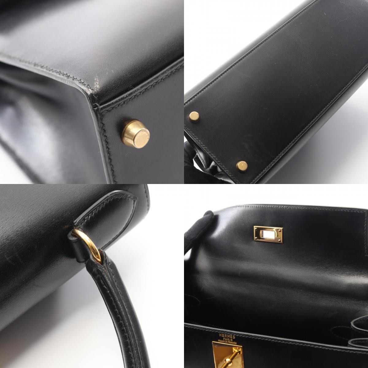 Hermes Hermes Hermes Kelly28 Box Calf Leather Handbag X DUTY FREE for USA Size ONE SIZE - 9 Thumbnail