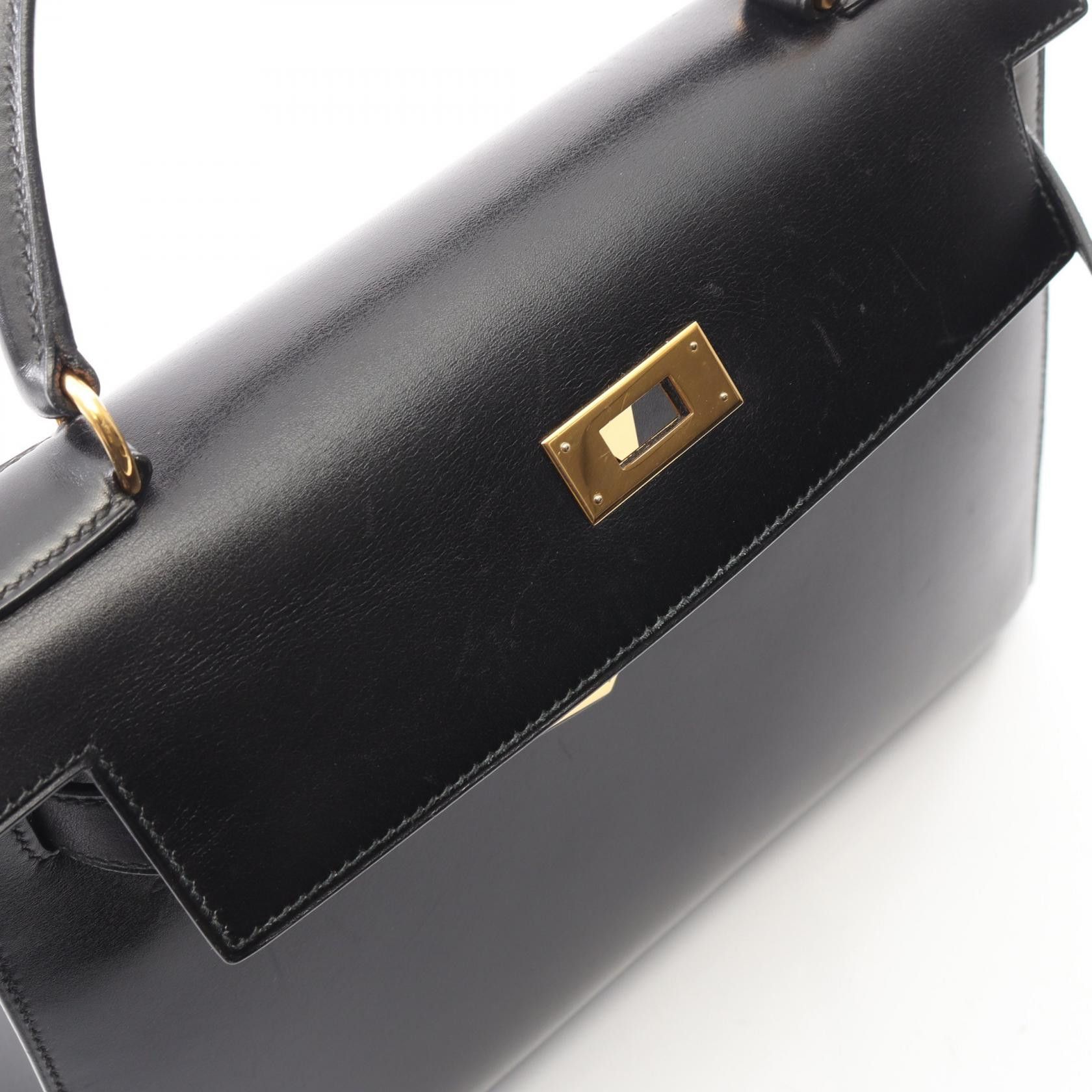 Hermes Hermes Hermes Kelly28 Box Calf Leather Handbag X DUTY FREE for USA Size ONE SIZE - 7 Thumbnail