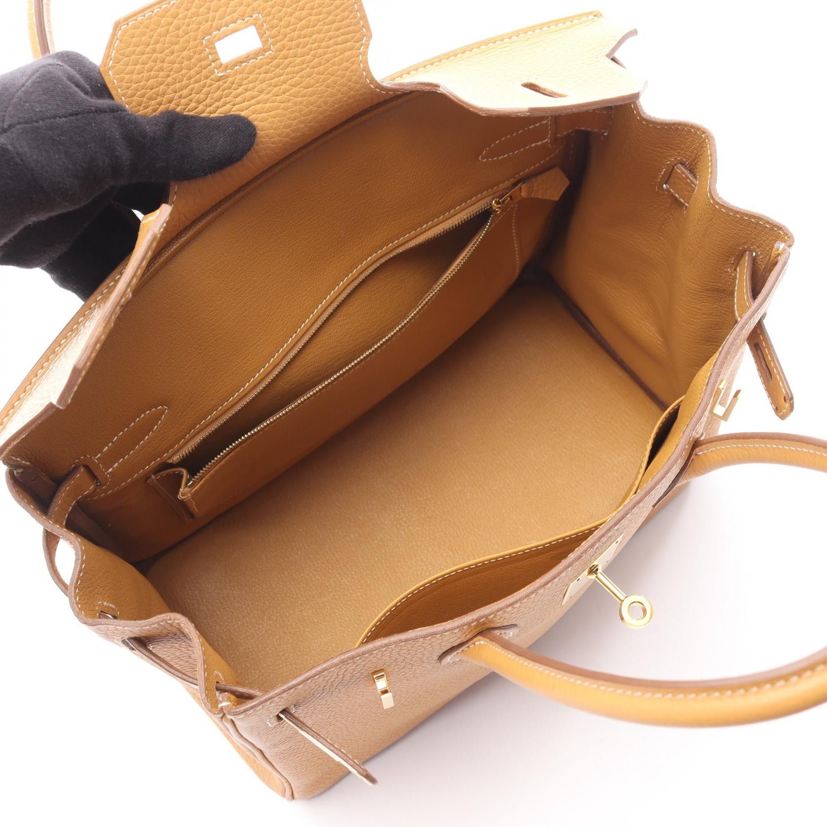 Hermes Hermes Hermes Birkin30 Calfskin Leather Handbag R DUTY FREE for USA Size ONE SIZE - 3 Thumbnail