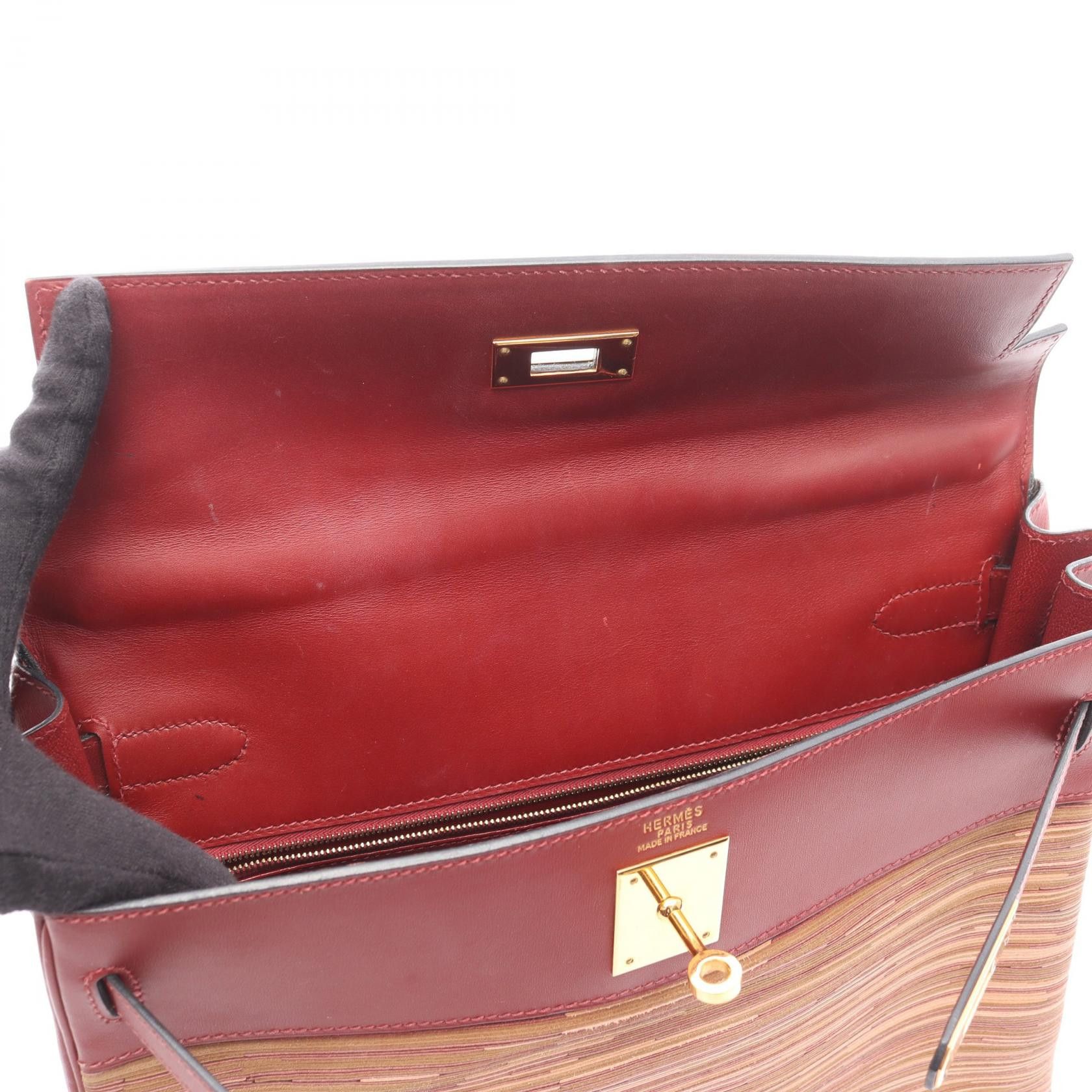 Hermes Hermes Hermes Kelly32 Leather Leather Handbag E DUTY FREE for USA Size ONE SIZE - 7 Thumbnail