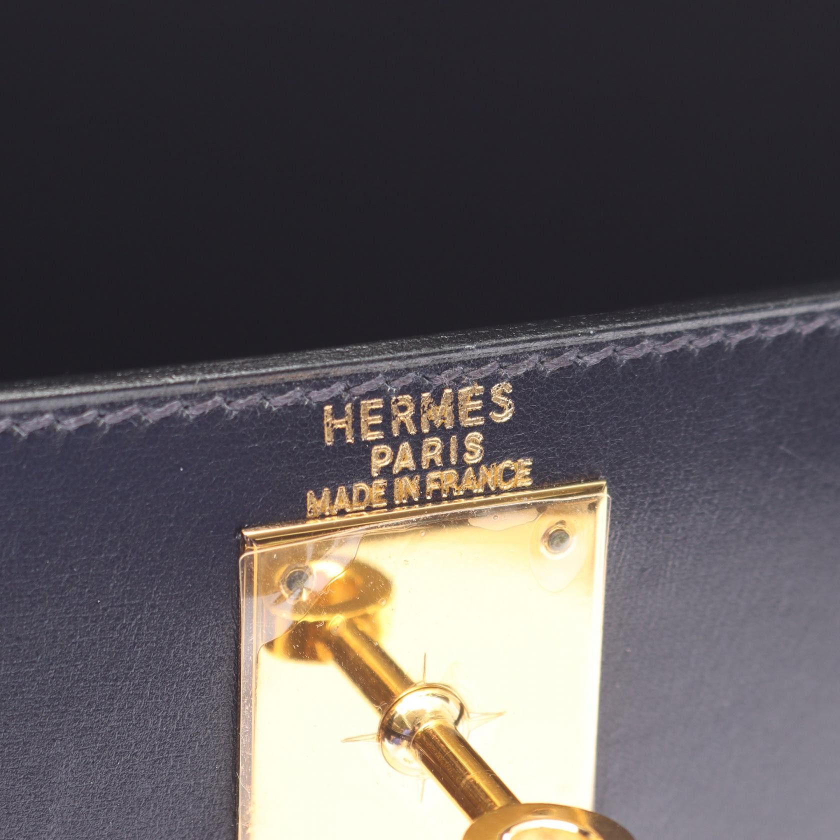 Hermes Hermes Hermes Kelly28 Boxcalf Leather Handbag Stamp B (1998) DUTY FREE for USA Size ONE SIZE - 4 Thumbnail