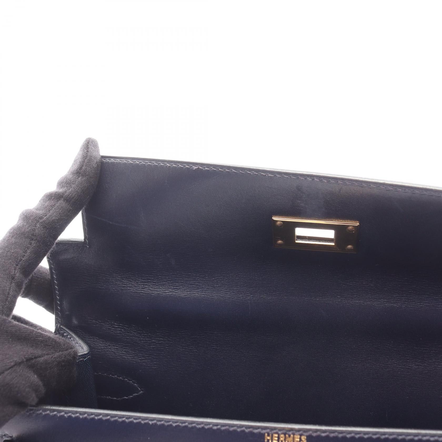 Hermes Hermes Hermes Kelly28 Boxcalf Leather Handbag Stamp B (1998) DUTY FREE for USA Size ONE SIZE - 8 Thumbnail