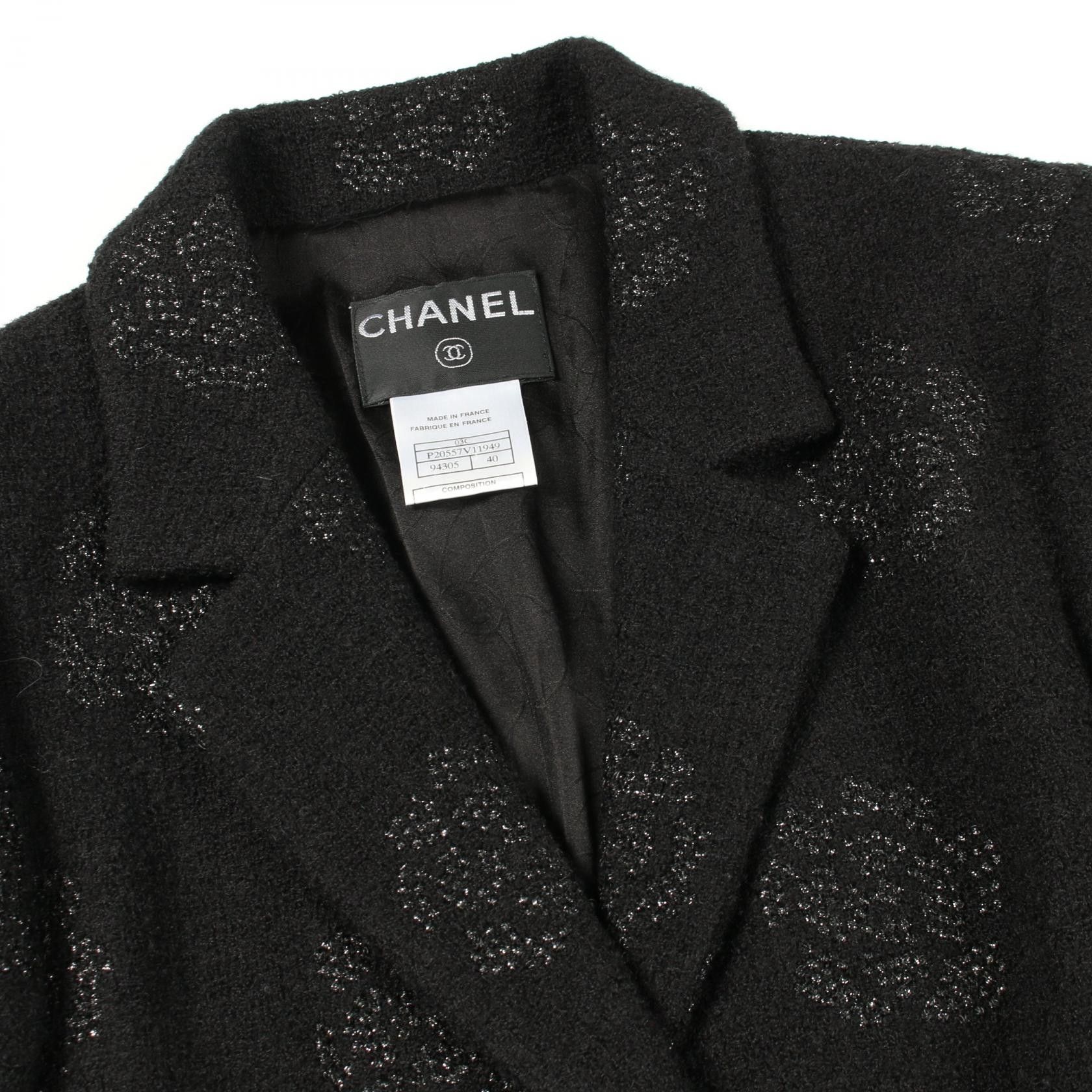 Chanel Chanel Chanel Camellia Wool Tailored Jacket Textile Outerwear DUTY FREE for USA Size ONE SIZE - 5 Thumbnail