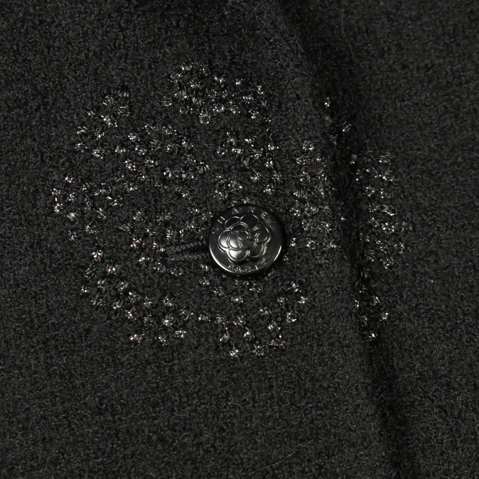 Chanel Chanel Chanel Camellia Wool Tailored Jacket Textile Outerwear DUTY FREE for USA Size ONE SIZE - 7 Thumbnail