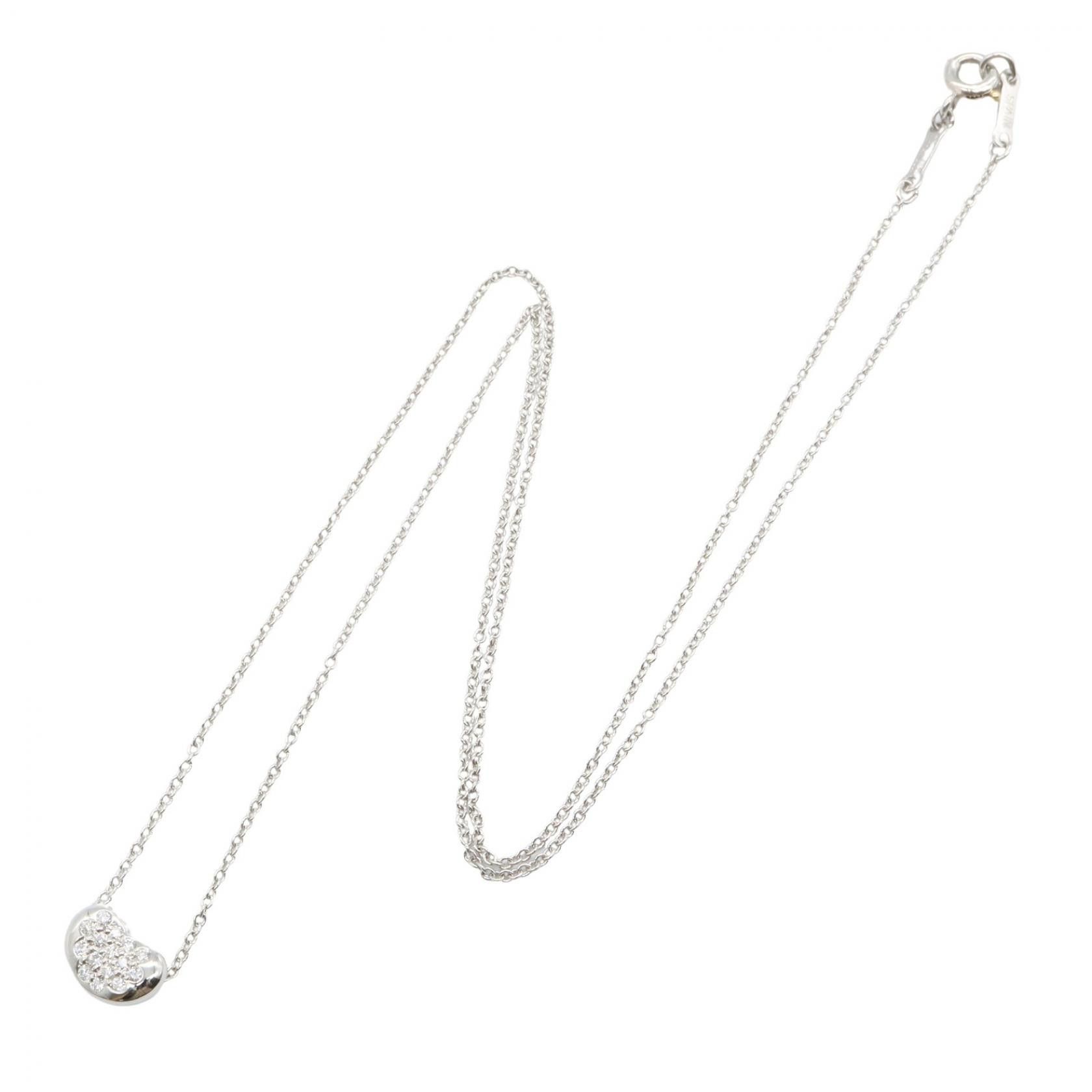 Tiffany & Co. Tiffany & Co. Tiffany＆Co. Bean Pt950 Diamond Necklace Precious Metal Necklace DUTY FREE for USA Size ONE SIZE - 2 Thumbnail