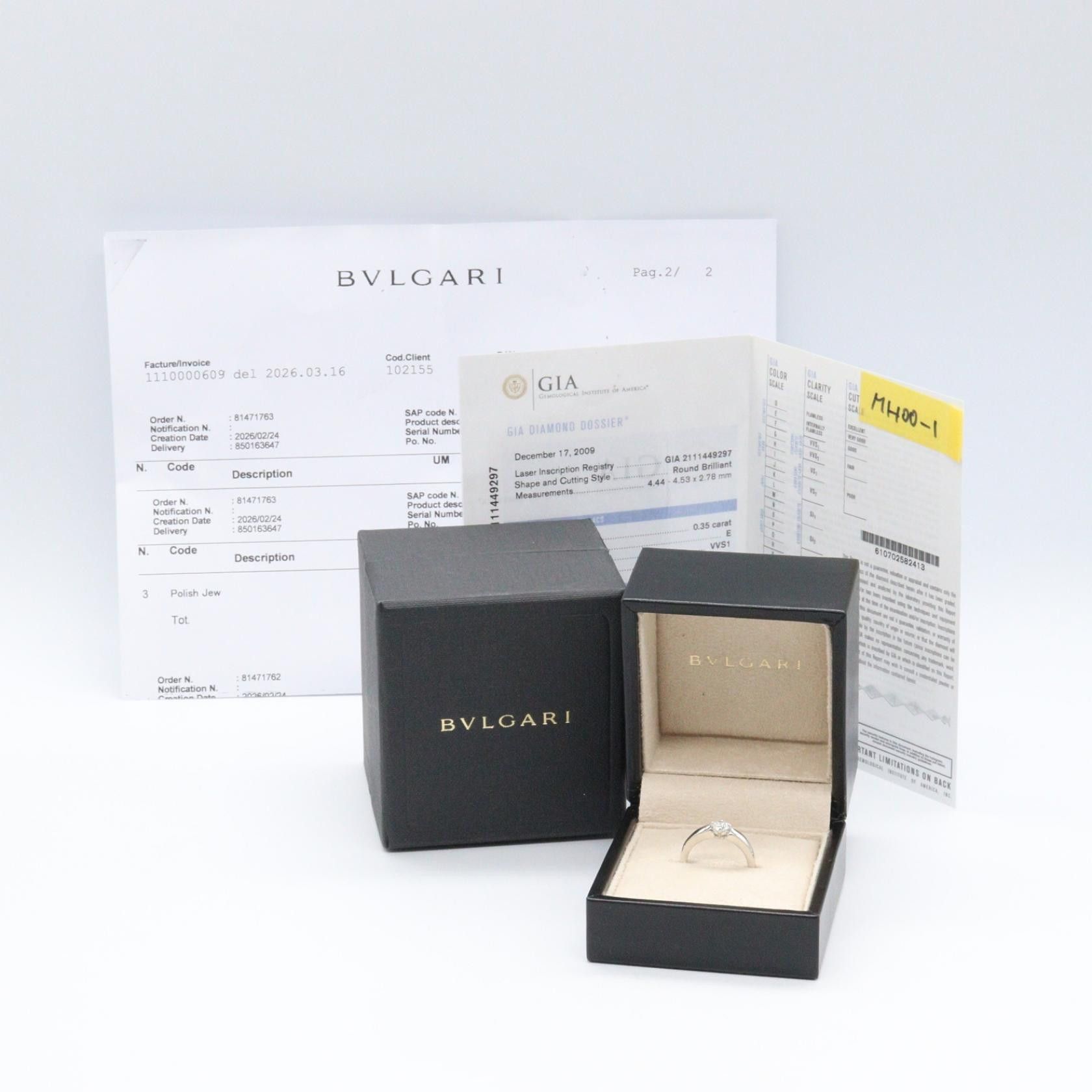Bvlgari Bvlgari Bvlgari Dedicata a Venezia Pt950 Diamond Ring Size 9 Precious Metal Ring DUTY FREE for USA Size ONE SIZE - 7 Thumbnail