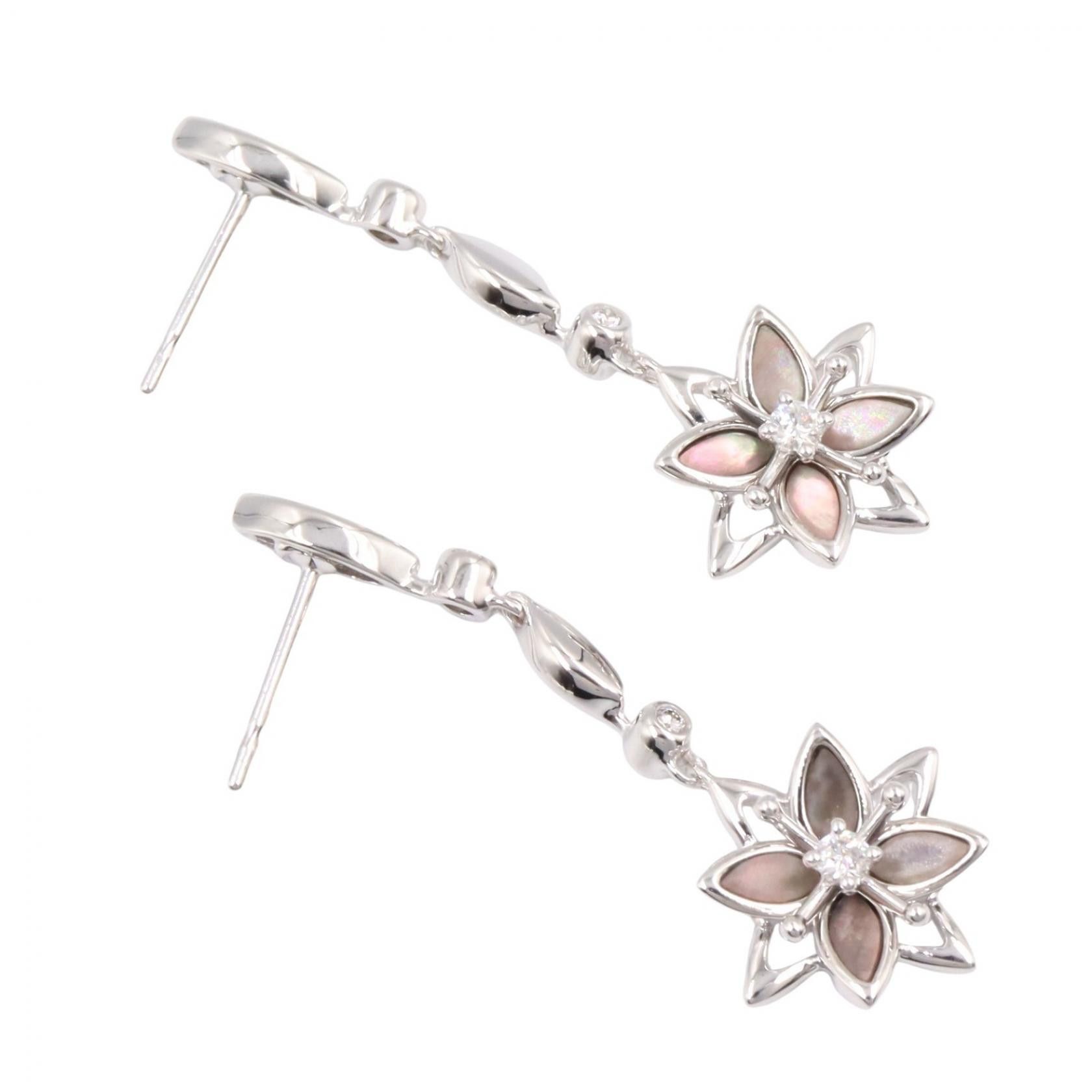 Other Tasaki TASAKI Mother of Pearl Diamond Au750 White Gold Earrings Precious Metal Earrings DUTY FREE for USA Size ONE SIZE - 3 Thumbnail