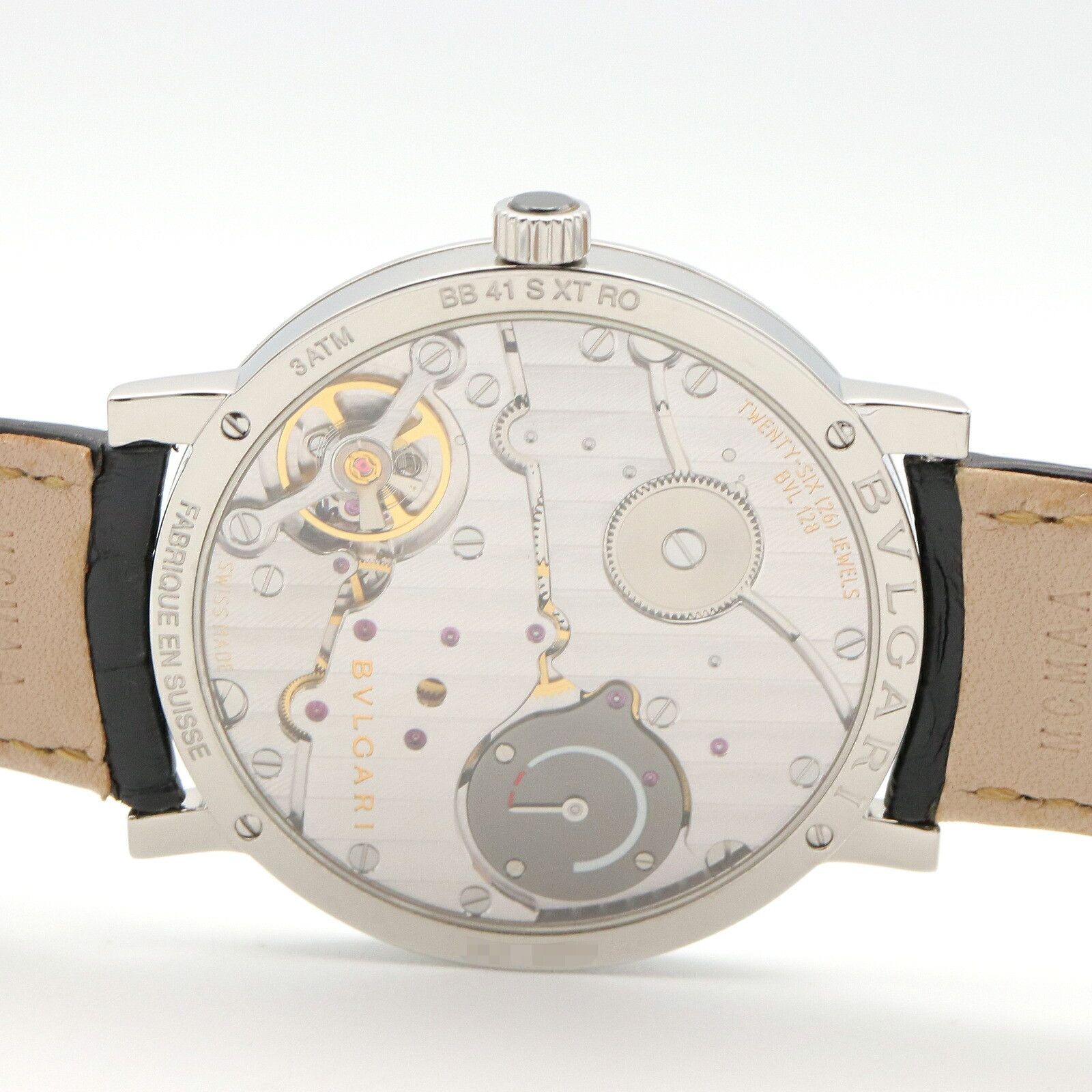 Bvlgari Bvlgari Bvlgari Bvlgari Roma Finissimo Stainless Steel Leather Mens Watch Metal Other BB41SXTRO DUTY FREE for USA Size ONE SIZE - 6 Thumbnail