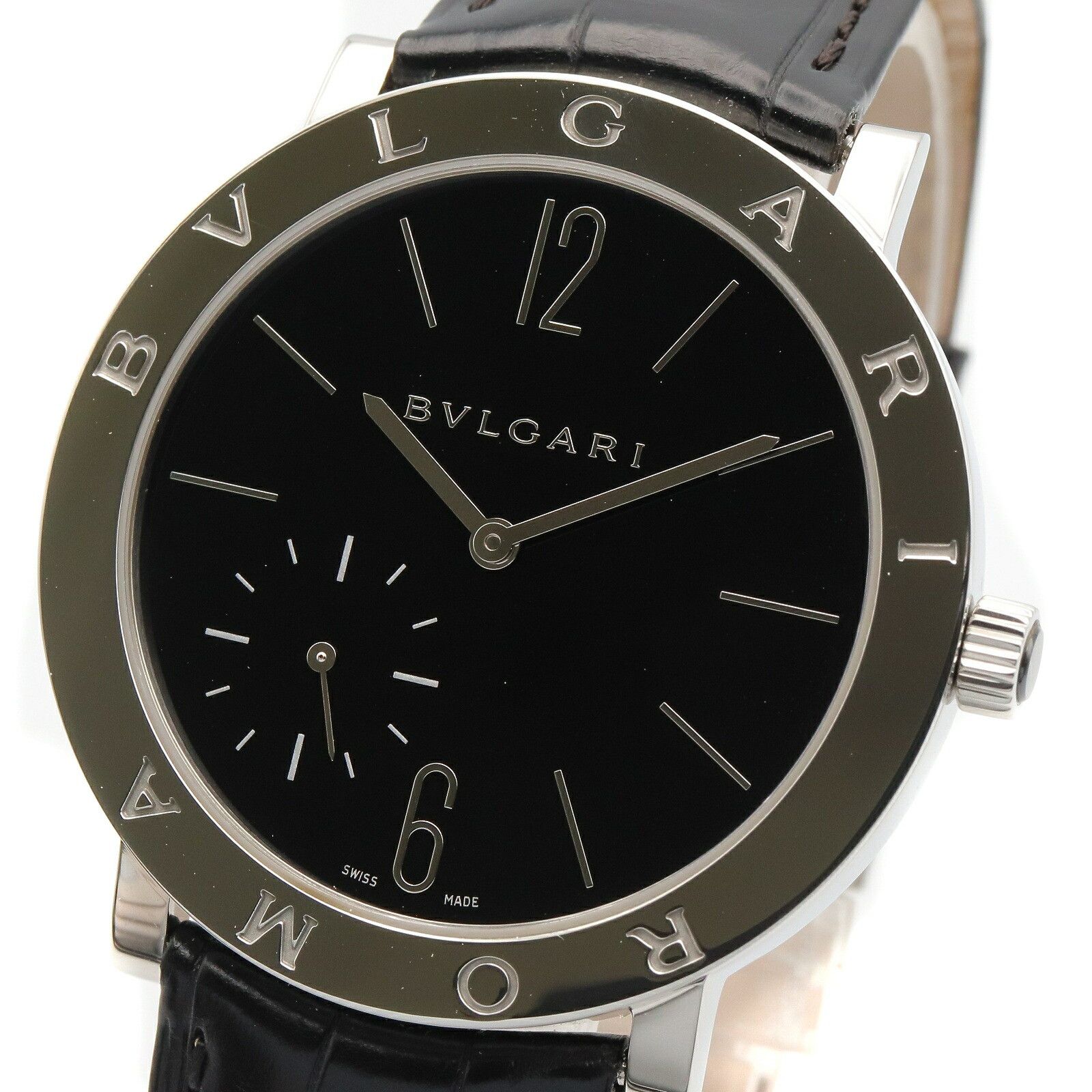 Bvlgari Bvlgari Bvlgari Bvlgari Roma Finissimo Stainless Steel Leather Mens Watch Metal Other BB41SXTRO DUTY FREE for USA Size ONE SIZE - 3 Thumbnail
