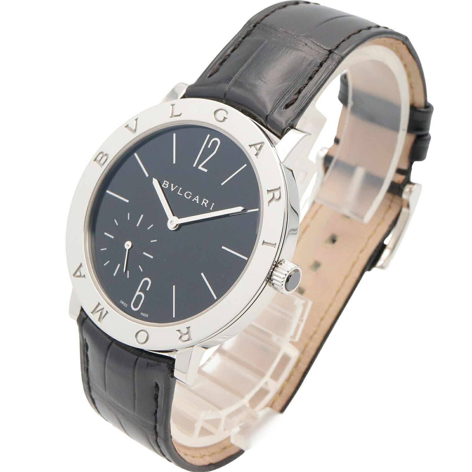 Bvlgari Bvlgari Bvlgari Bvlgari Roma Finissimo Stainless Steel Leather Mens Watch Metal Other BB41SXTRO DUTY FREE for USA Size ONE SIZE - 2 Thumbnail