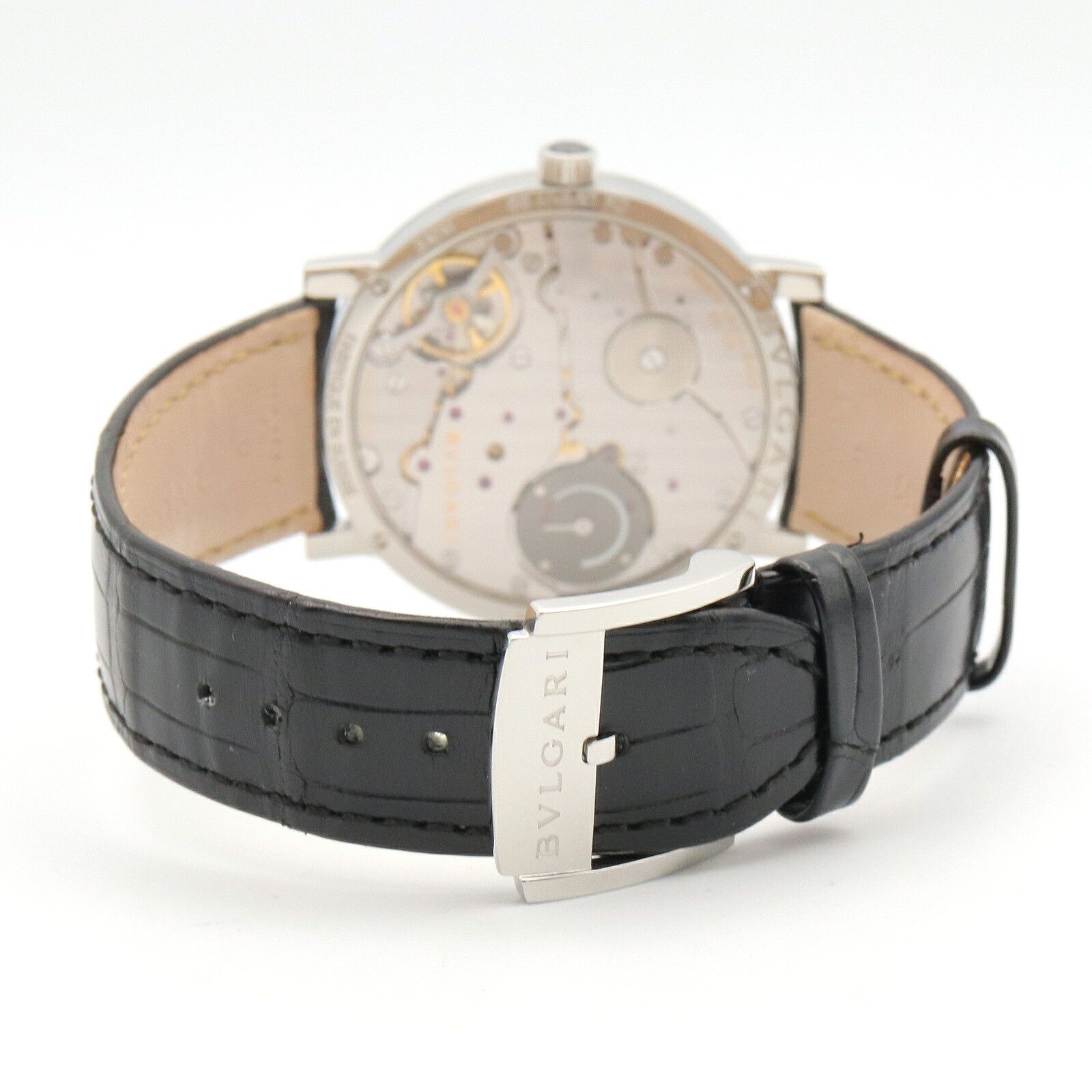 Bvlgari Bvlgari Bvlgari Bvlgari Roma Finissimo Stainless Steel Leather Mens Watch Metal Other BB41SXTRO DUTY FREE for USA Size ONE SIZE - 5 Thumbnail