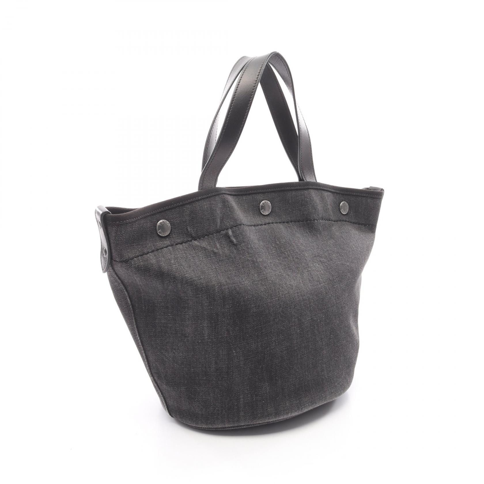 Prada Prada Prada DENIM CITY CALF Tote Bag Textile Tote Bag 1BG244 DUTY FREE for USA Size ONE SIZE - 2 Thumbnail