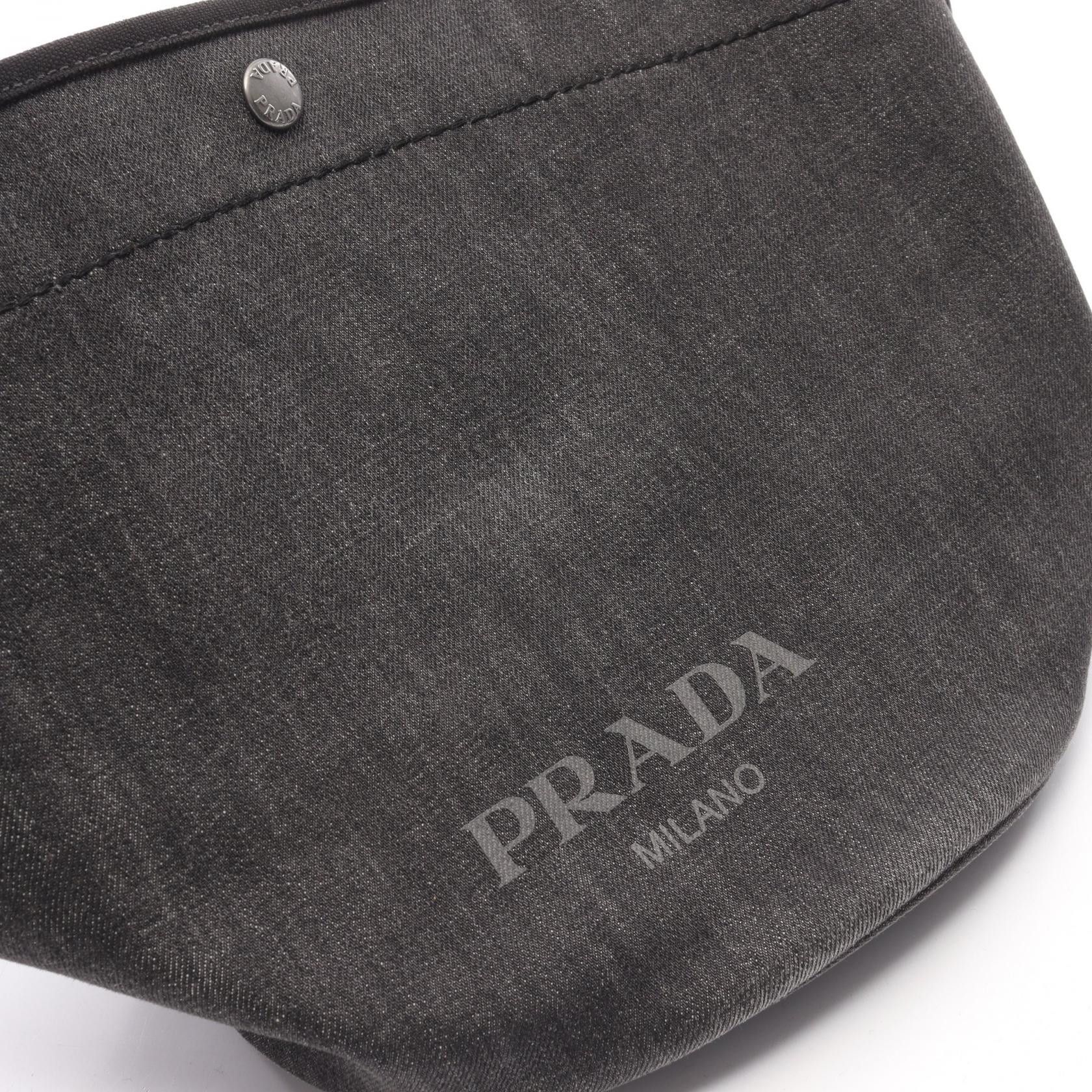 Prada Prada Prada DENIM CITY CALF Tote Bag Textile Tote Bag 1BG244 DUTY FREE for USA Size ONE SIZE - 9 Thumbnail
