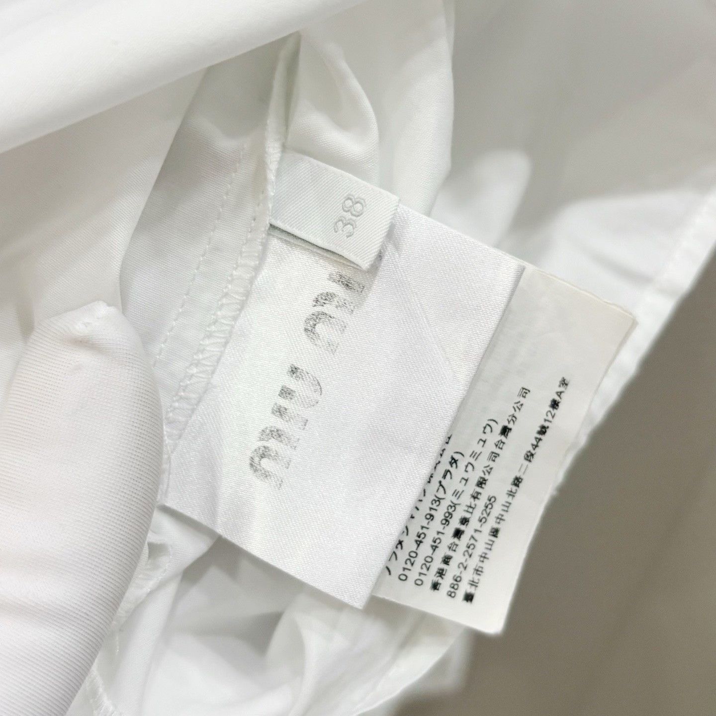 Miu Miu Miumiu White Shirt with Black Bow Size S / US 4 / IT 40 - 3 Thumbnail