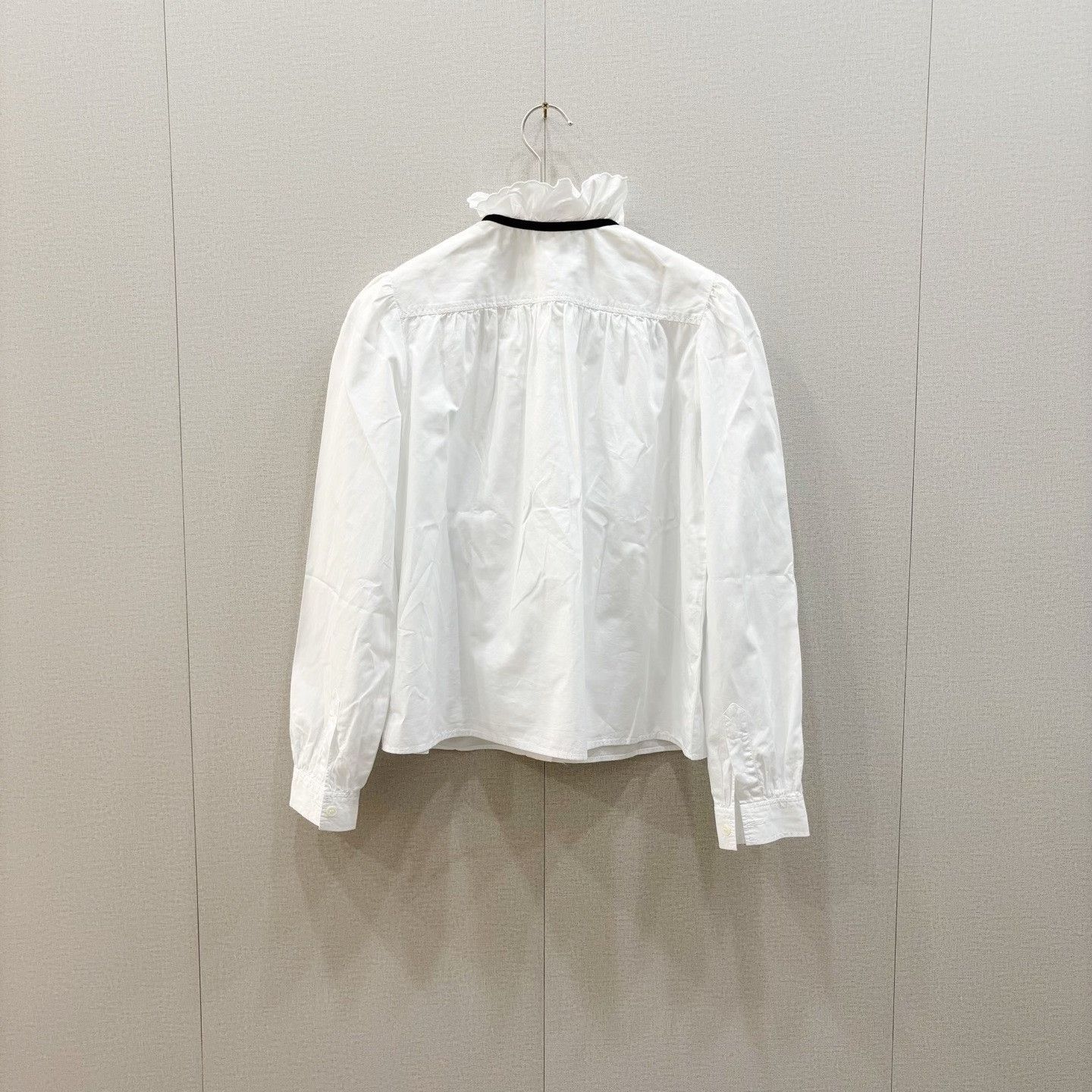 Miu Miu Miumiu White Shirt with Black Bow Size S / US 4 / IT 40 - 2 Thumbnail