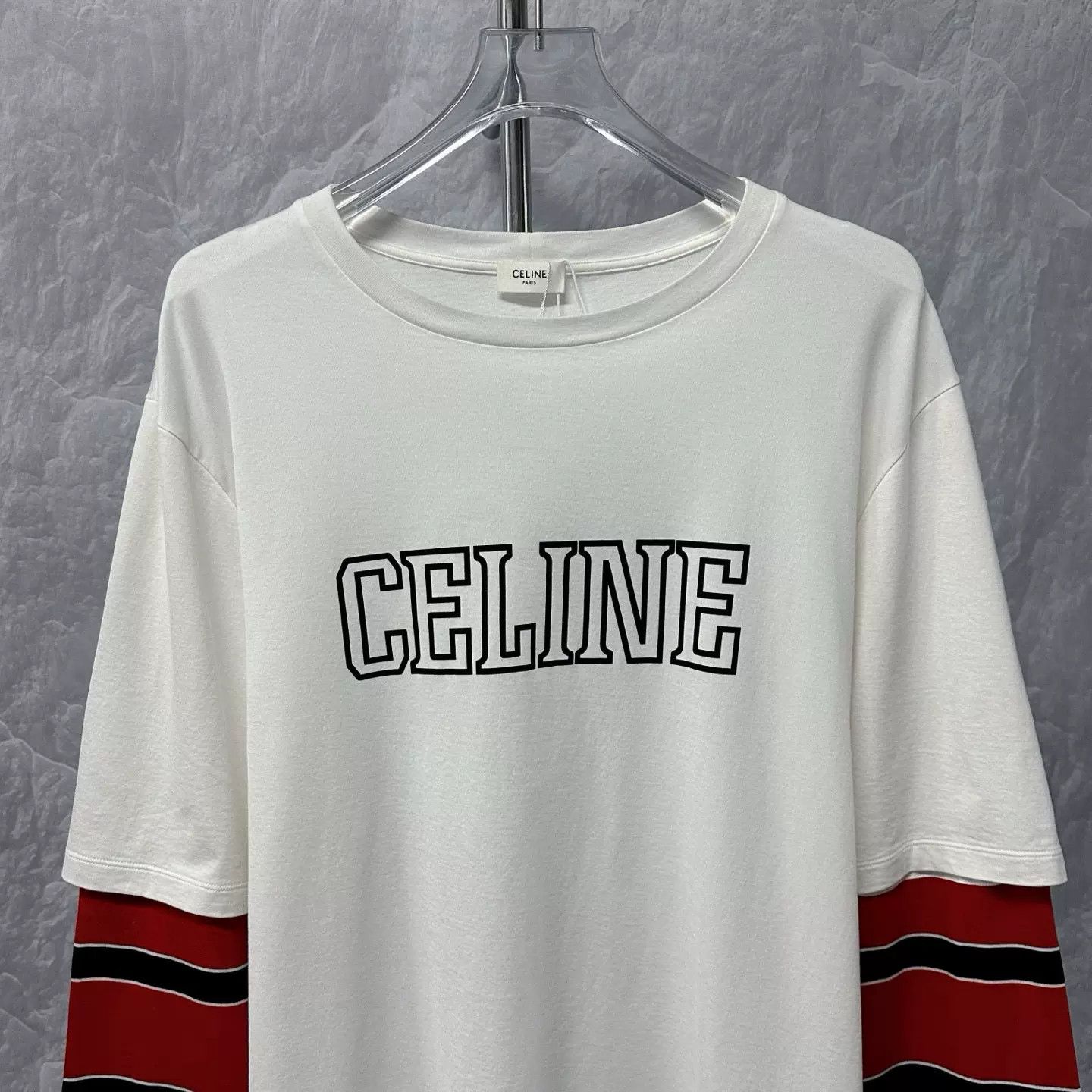 Celine Celine Striped Print Layered Long Sleeve Top Size US L / EU 52-54 / 3 - 2 Thumbnail